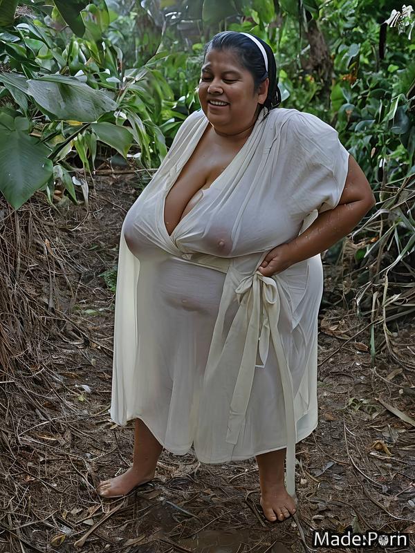 Porn Image Of Bbw Thick Thighs Abandoned Village Nipples Woman Barefoot