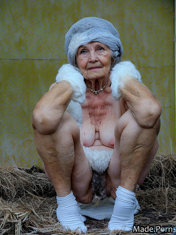 Porn Image Of Spreading Legs Strappy Heels Nude Fur Squatting Saggy