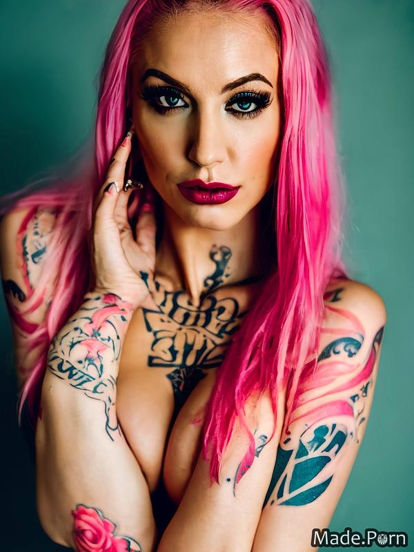 Porn Image Of Titjob Cleavage Partially Nude Transparent Pink Hair