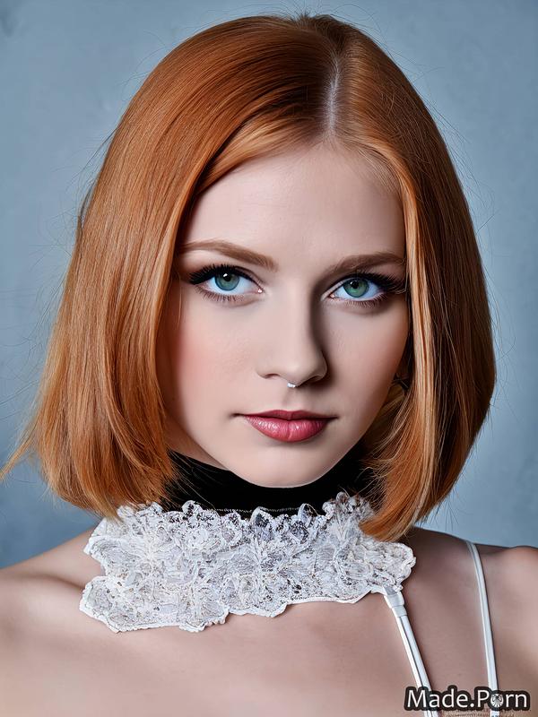 Porn Image Of Choker White White Ginger Bobcut Realistic Art