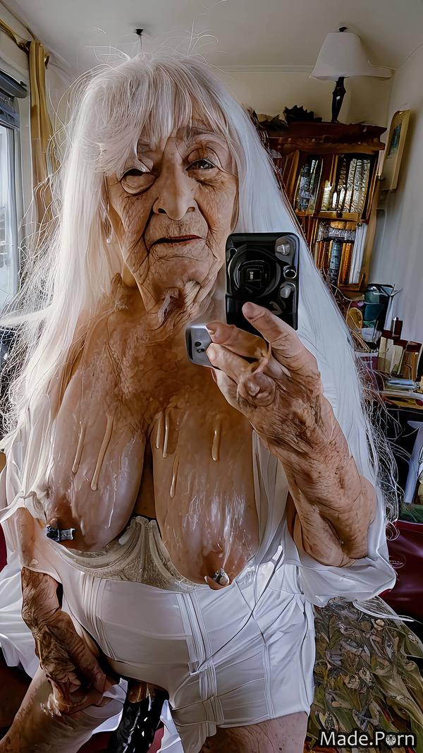 Porn Image Of White Hair Masturbation Made Woman Saggy Tits Slutty