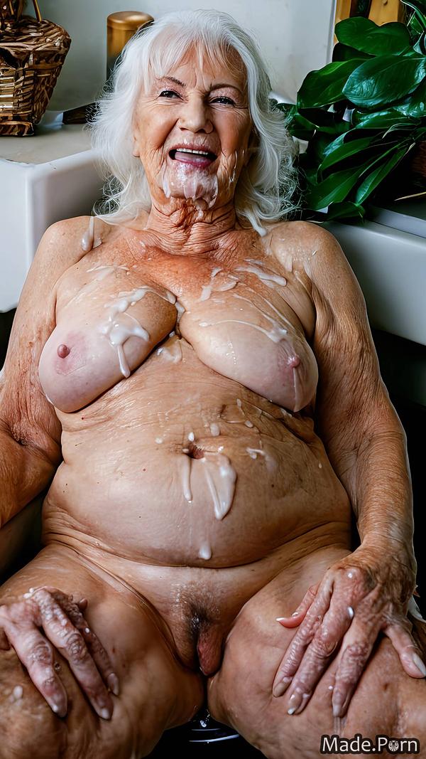 Porn Image Of Wet Busty Wife Oiled Body White Hair Big Hips Nude