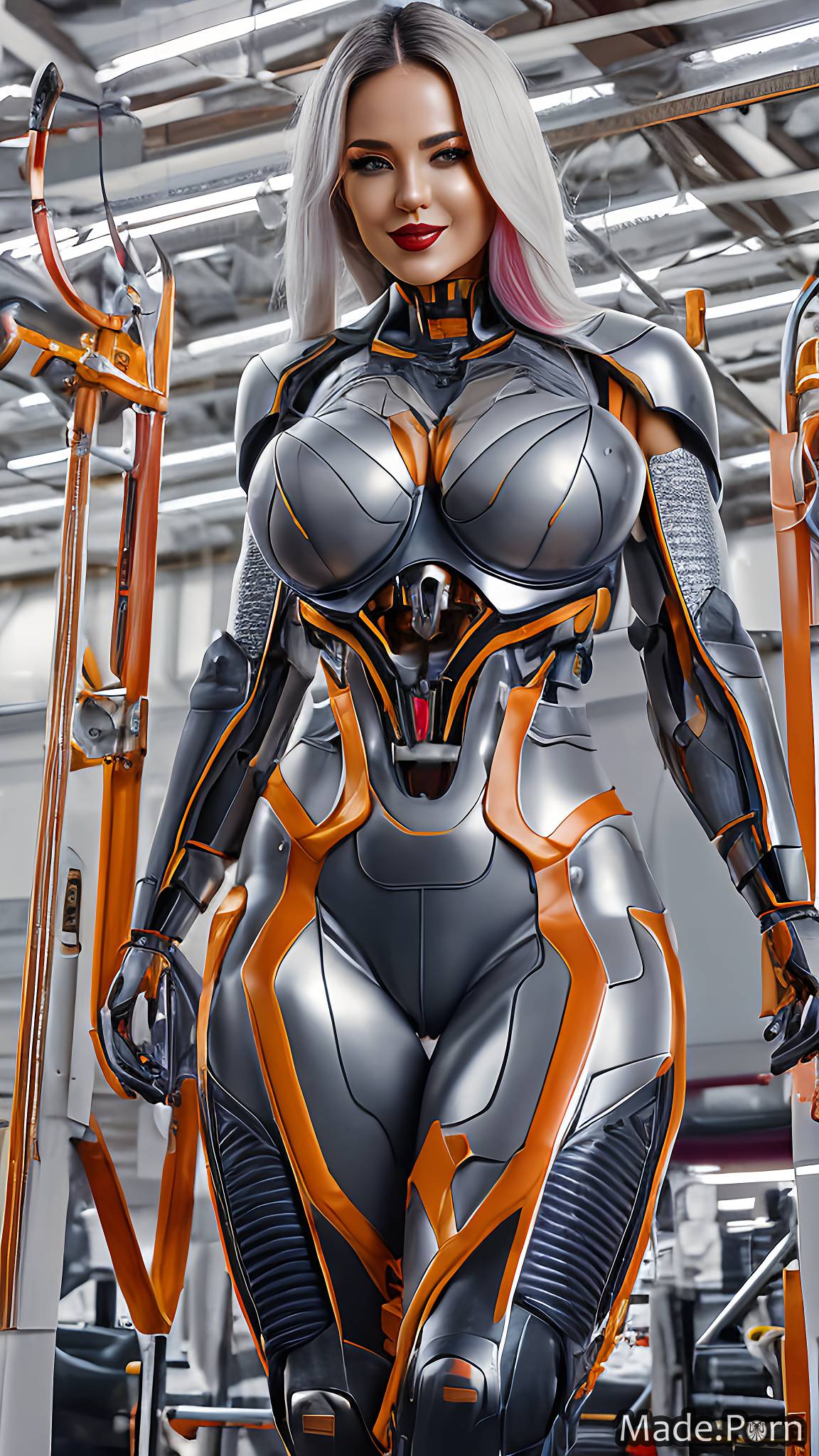 Porn Image Of Busty Huge Boobs Gigantic Boobs Robot Gold Titanium