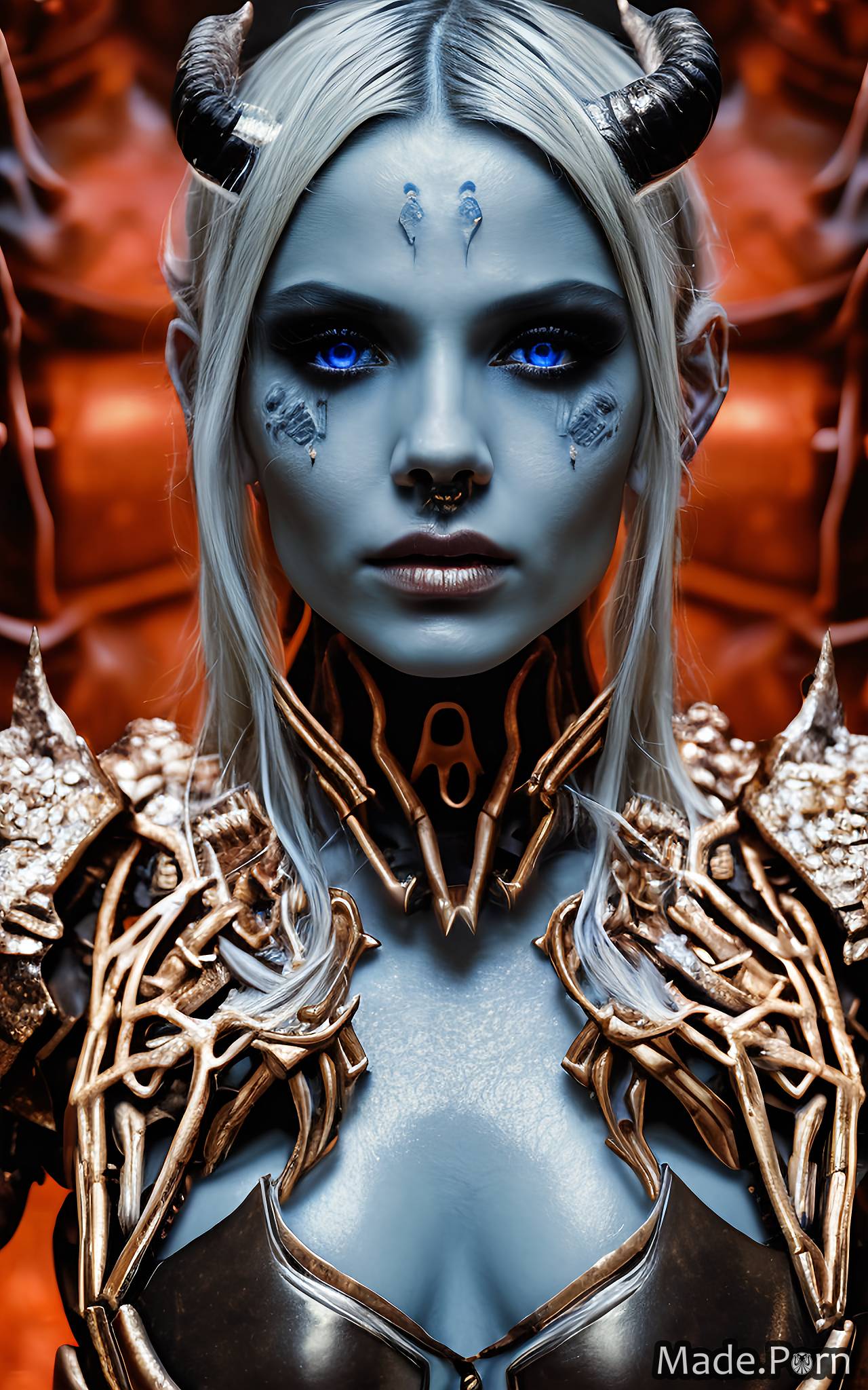 Porn Image Of Catacombs Alien Planet Cyberpunk Face Mask Woman Devil