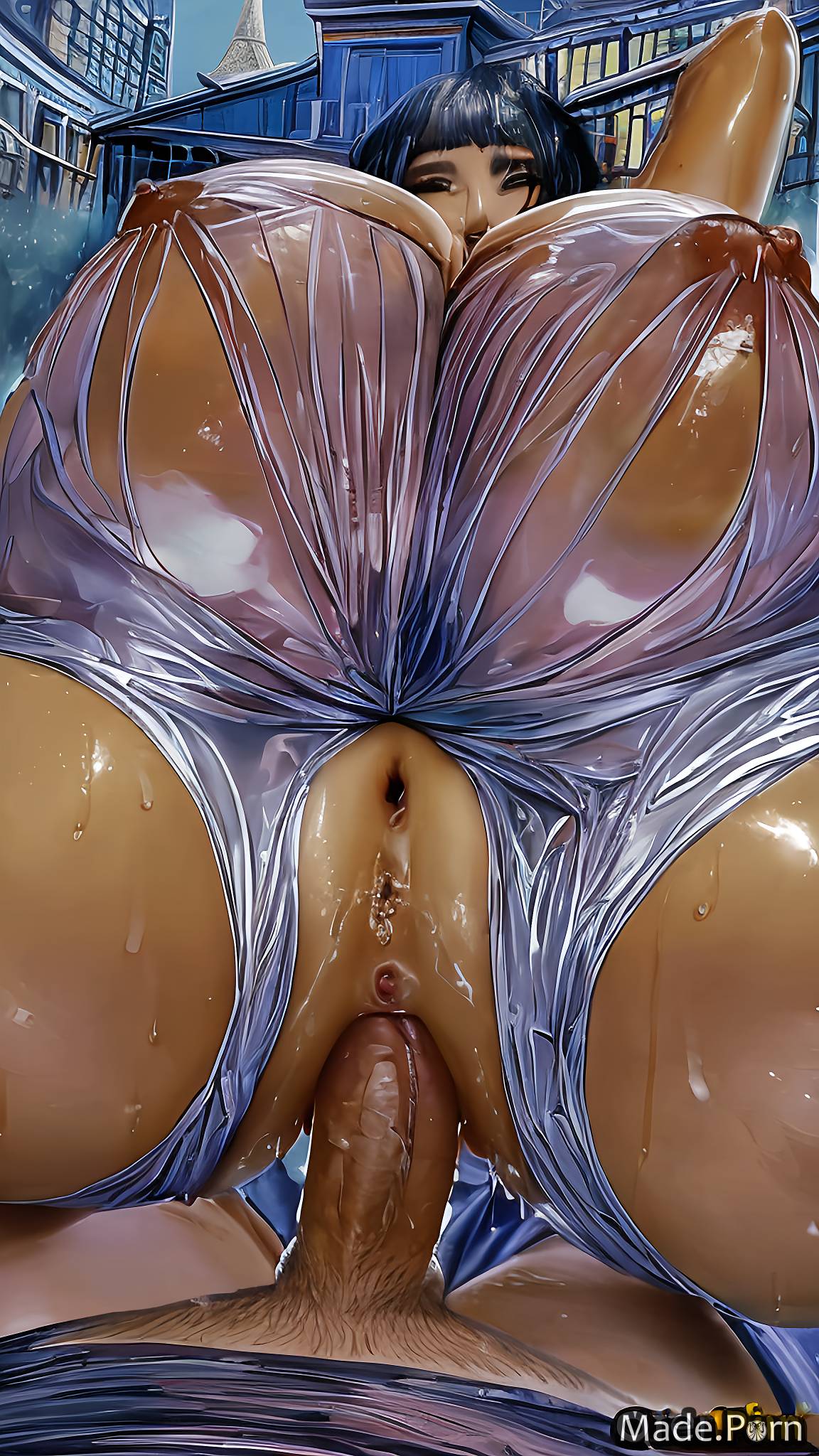 Porn Image Of Busty Perfect Body Oiled Body Uncircumcised Cock Made