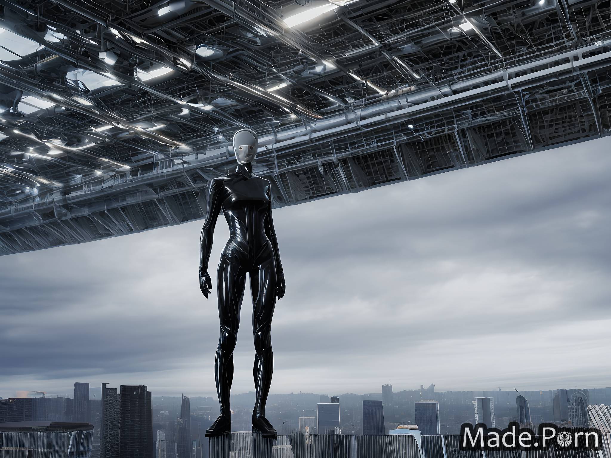 Porn Image Of Woman Fully Clothed Metal Sci Fi Alien Planet Robot