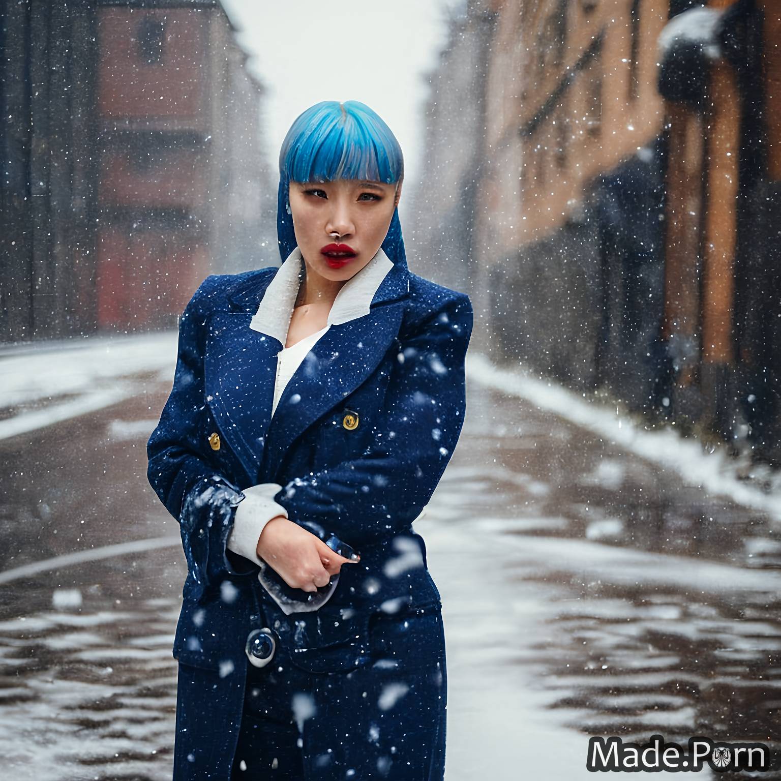 Porn Image Of Blue Hair Snowfall Sunrise Movie Suit Saggy Tits