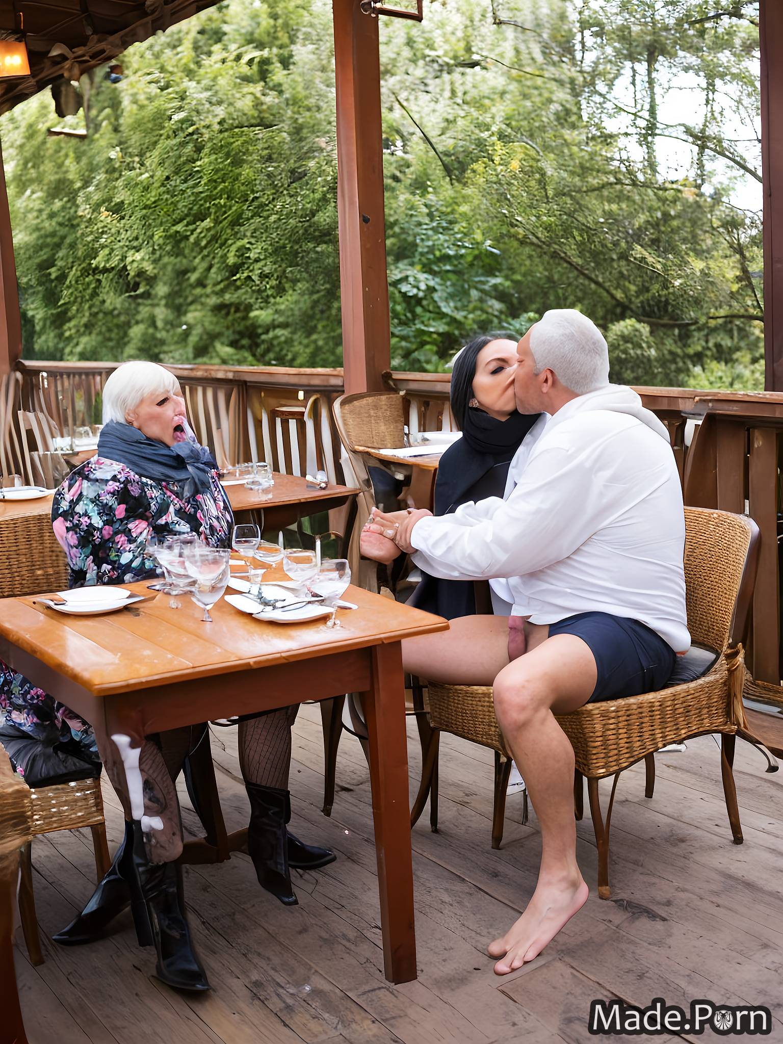 Porn Image Of Fully Clothed Interracial Princess Bobcut White Hair Big