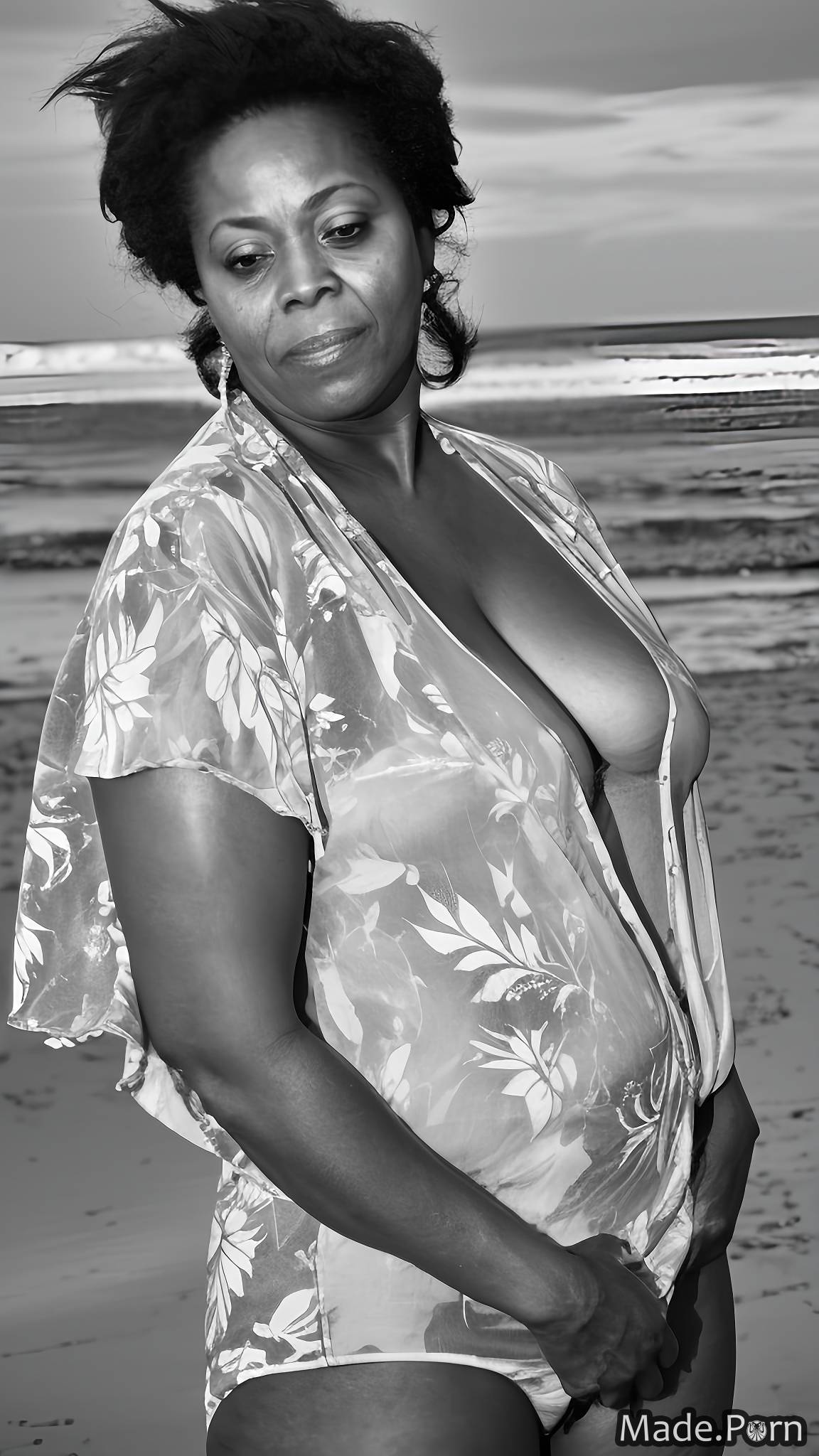 Porn Image Of Bottomless Woman African American Beach Big Hips Close Up