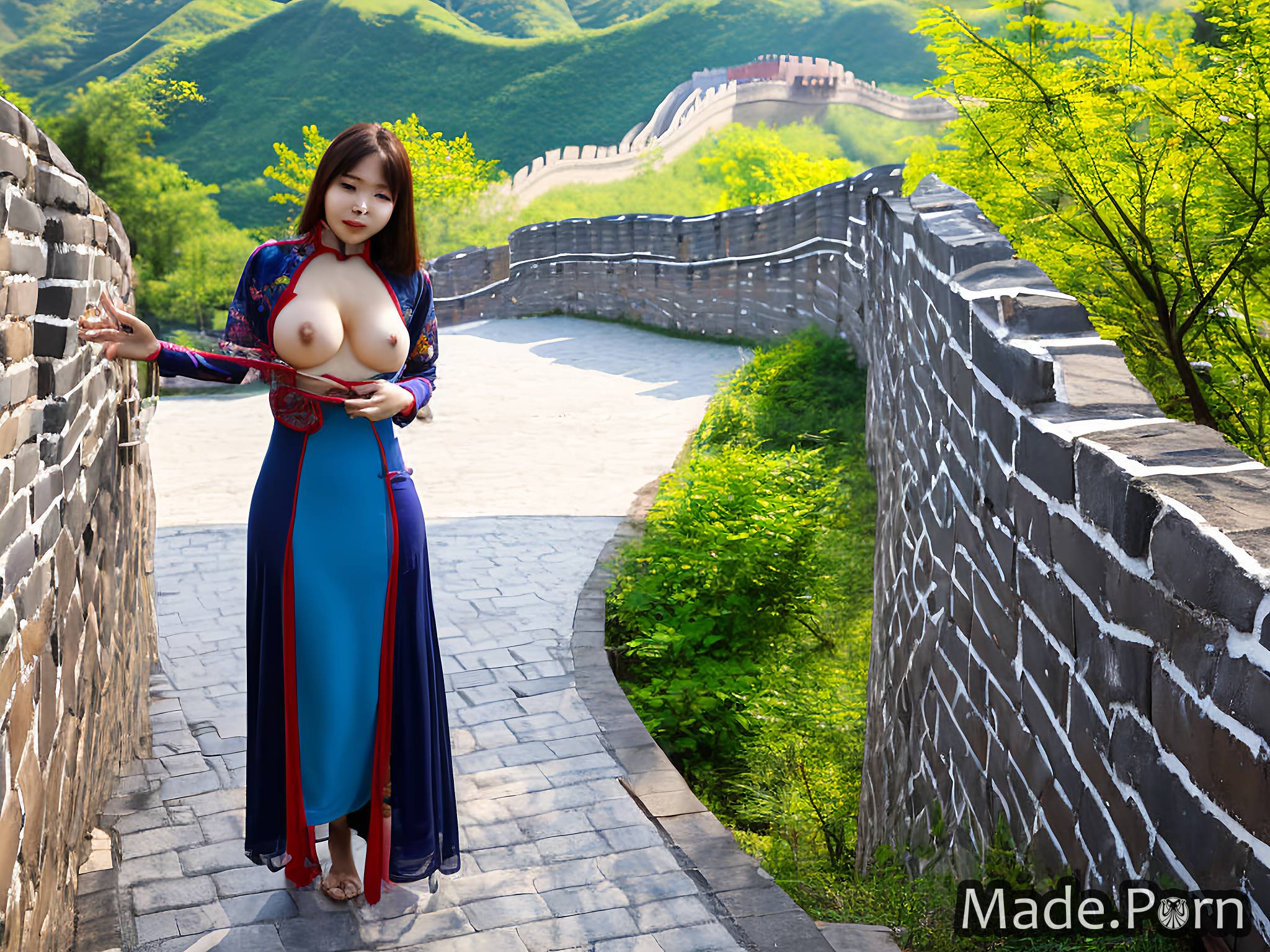 Porn Image Of Babe Photo Great Wall Of China Fully Clothed Cheongsam