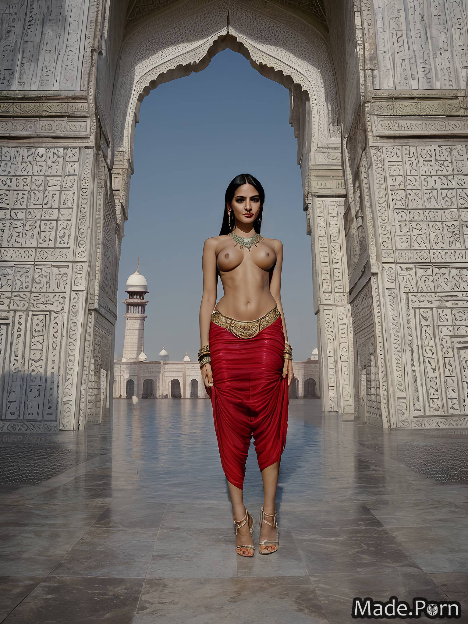 Porn Image Of Athlete Lime Black Hair The Taj Mahal India Nude Anklet