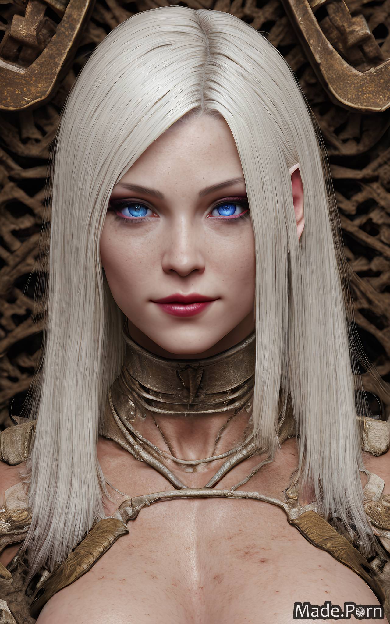 Porn Image Of Catacombs White Hair Crimped Hair Cyberpunk Devil Sad