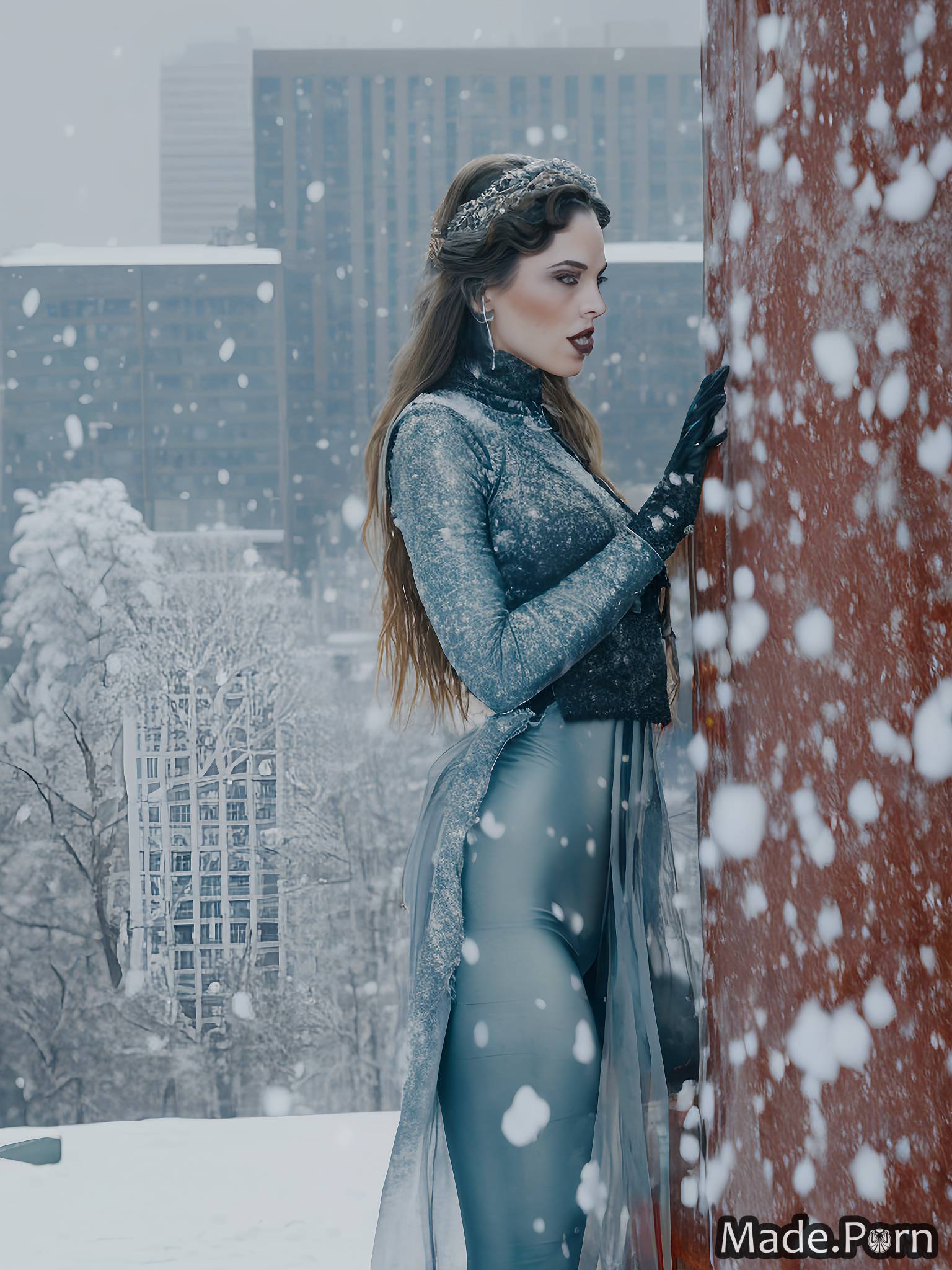 Porn Image Of Rooftop Long Legs Busty Post Apocalyptic Central Park