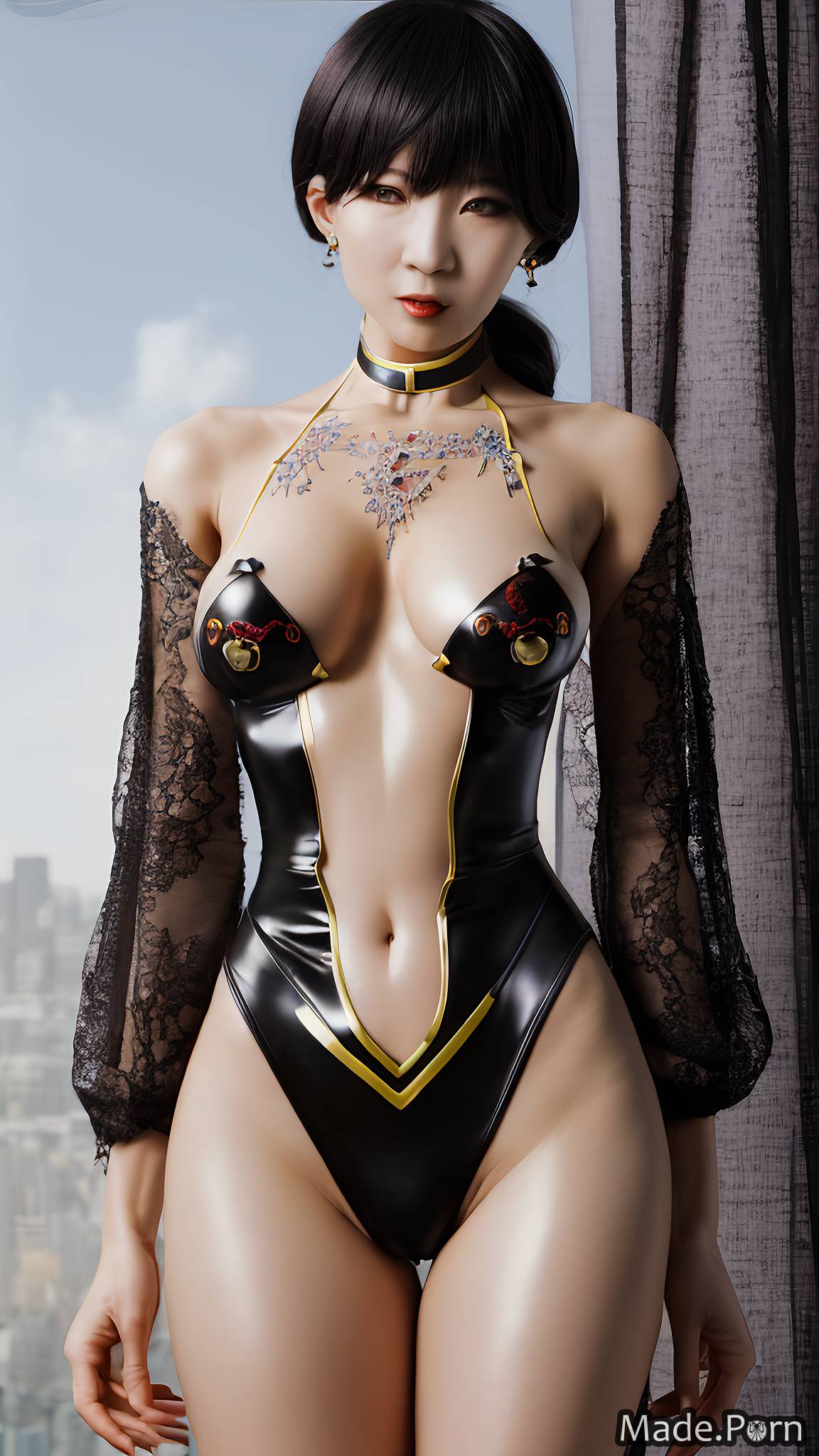 Porn Image Of Cyborg Vivid Fantasy Geisha Shiny Skin Transparent Emo