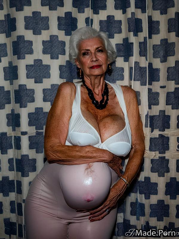 Granny Pregnant Naked - Porn image of sad seduction saggy tits french pregnant nude 70 created by AI