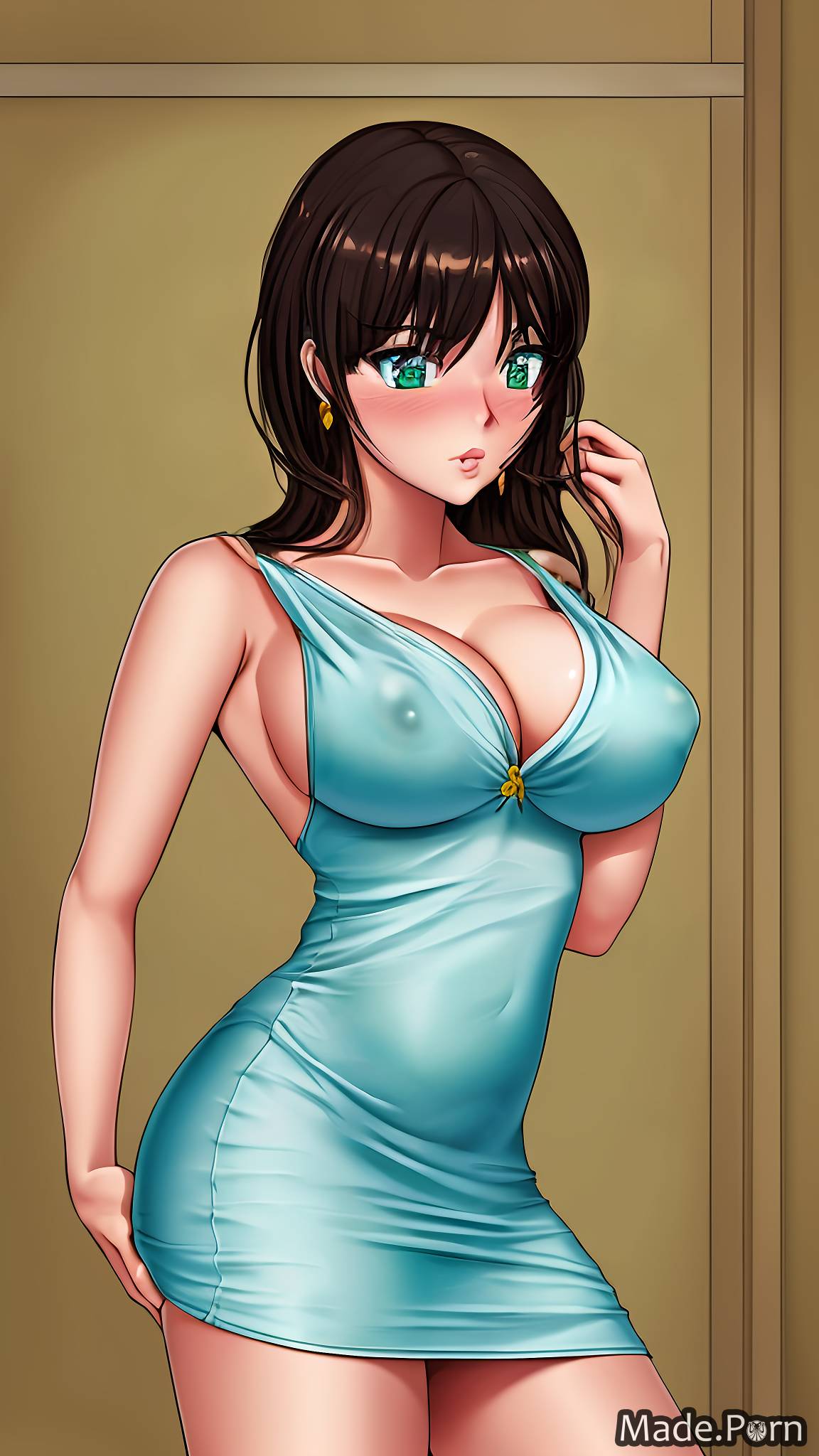 Anime Shemale Big Penis - Porn image of dress big cock transparent shemale cleavage fairer skin  pastel created by AI