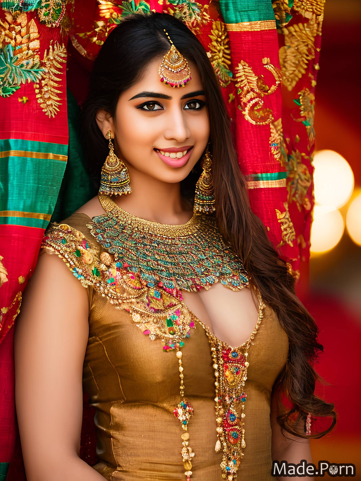 Porn image of realistic art facial 20 cumshot salwar indian sari happy  created by AI