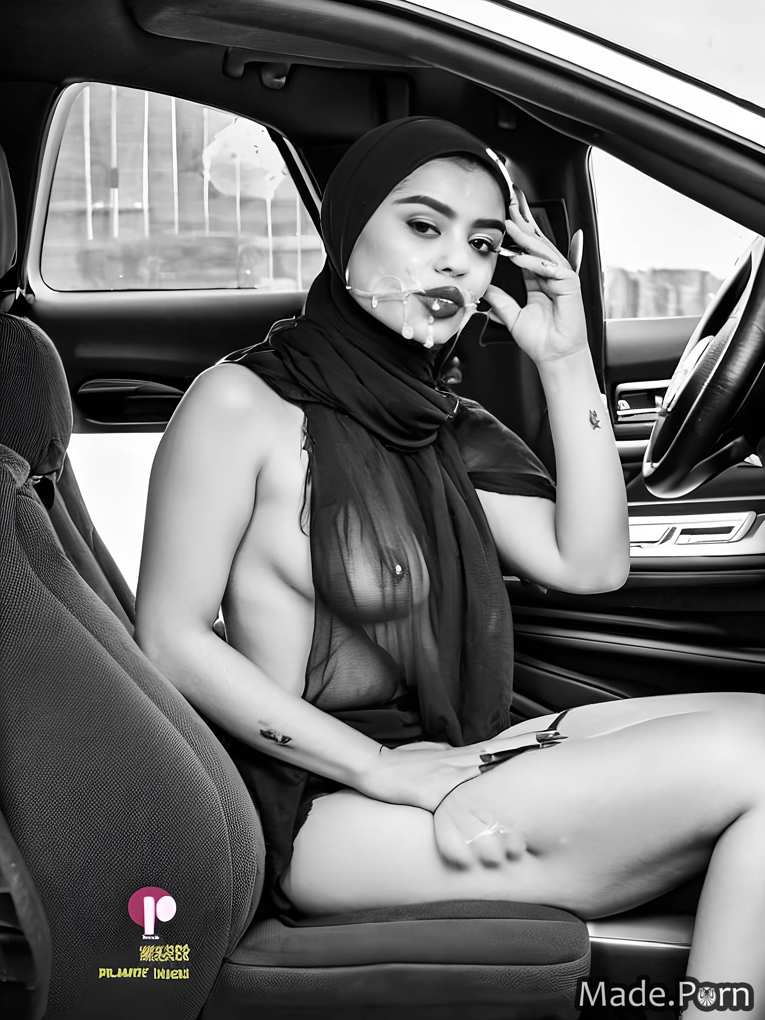 Porn image of long fingernails hijab nude pakistani car happy facial  created by AI