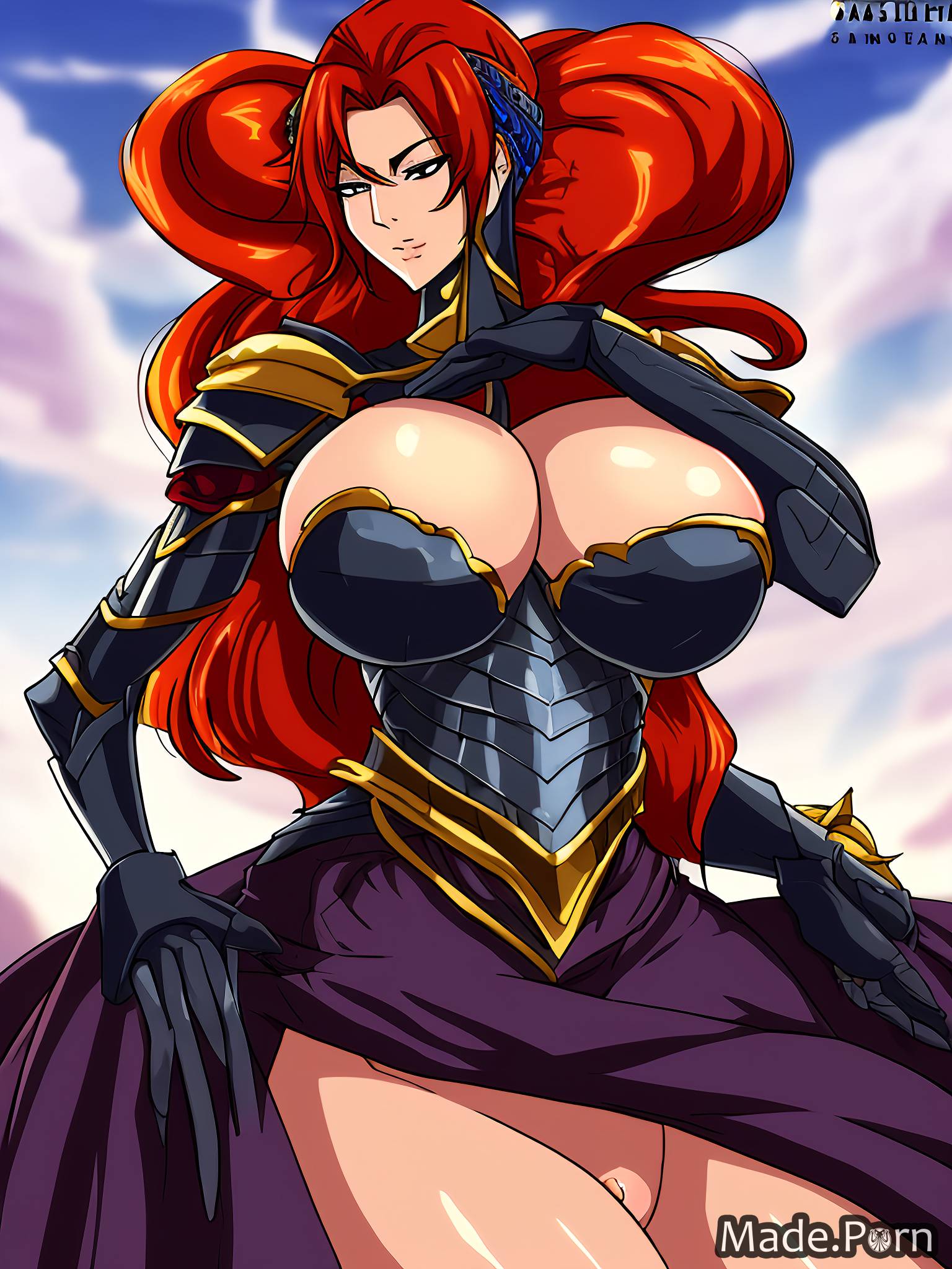 Porn image of fantasy armor nude viking anime 30 gigantic boobs dress  created by AI