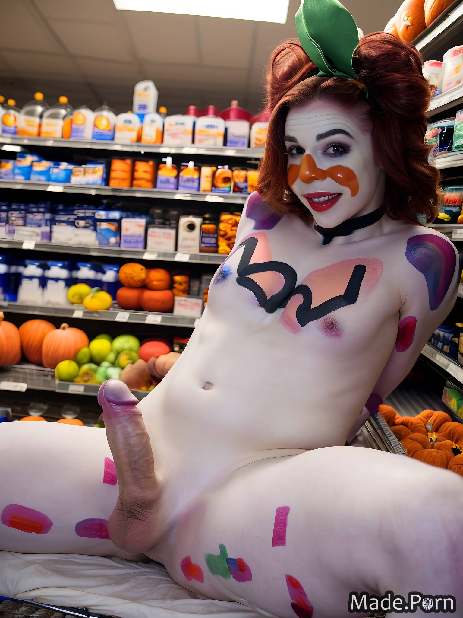 Porn image of cumshot gay 20 photo clown gigantic boobs fat created by AI