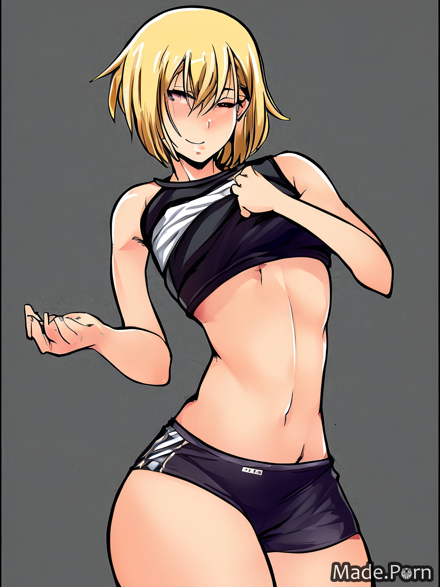 Anime Thong Porn - Porn image of yoga 18 sports bra thong yoga pants blonde Anime small tits  created by AI