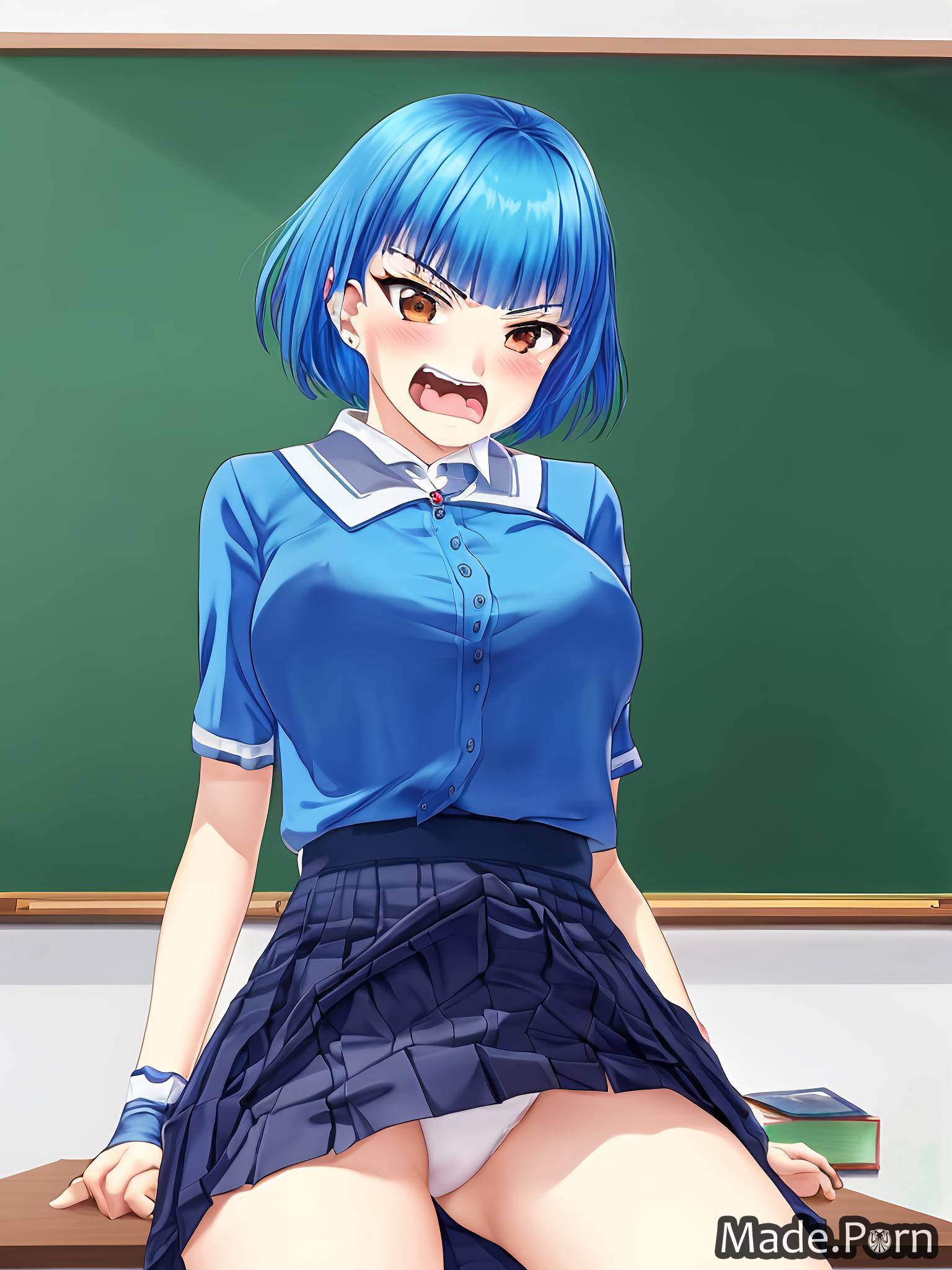 Anime Mad Porn - Porn image of classroom short hair upskirt anime angry short bangs hair  created by AI