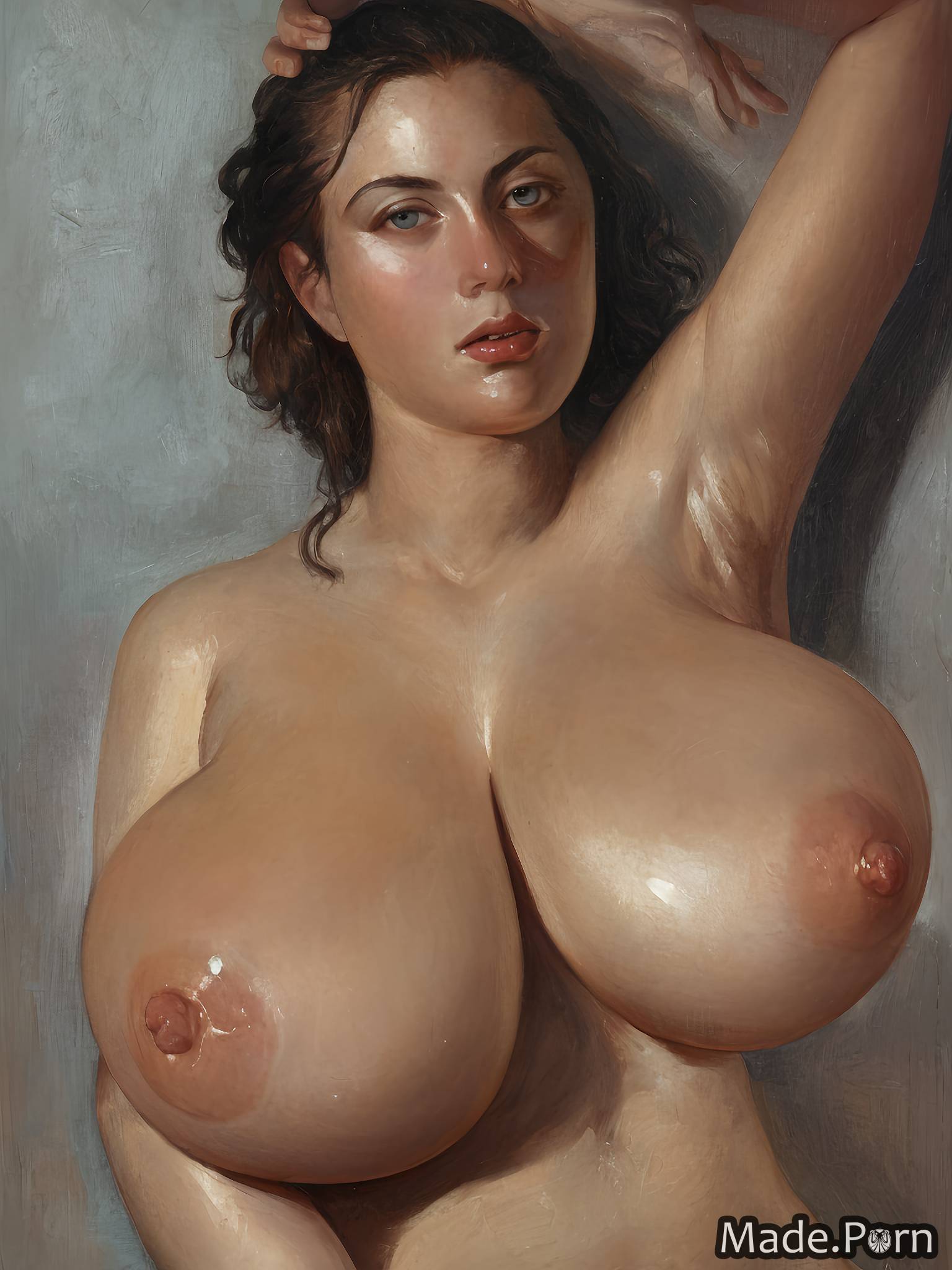 Porn Image Of Nude 20 Shiny Skin Natural Tits Gigantic Boobs Nipples