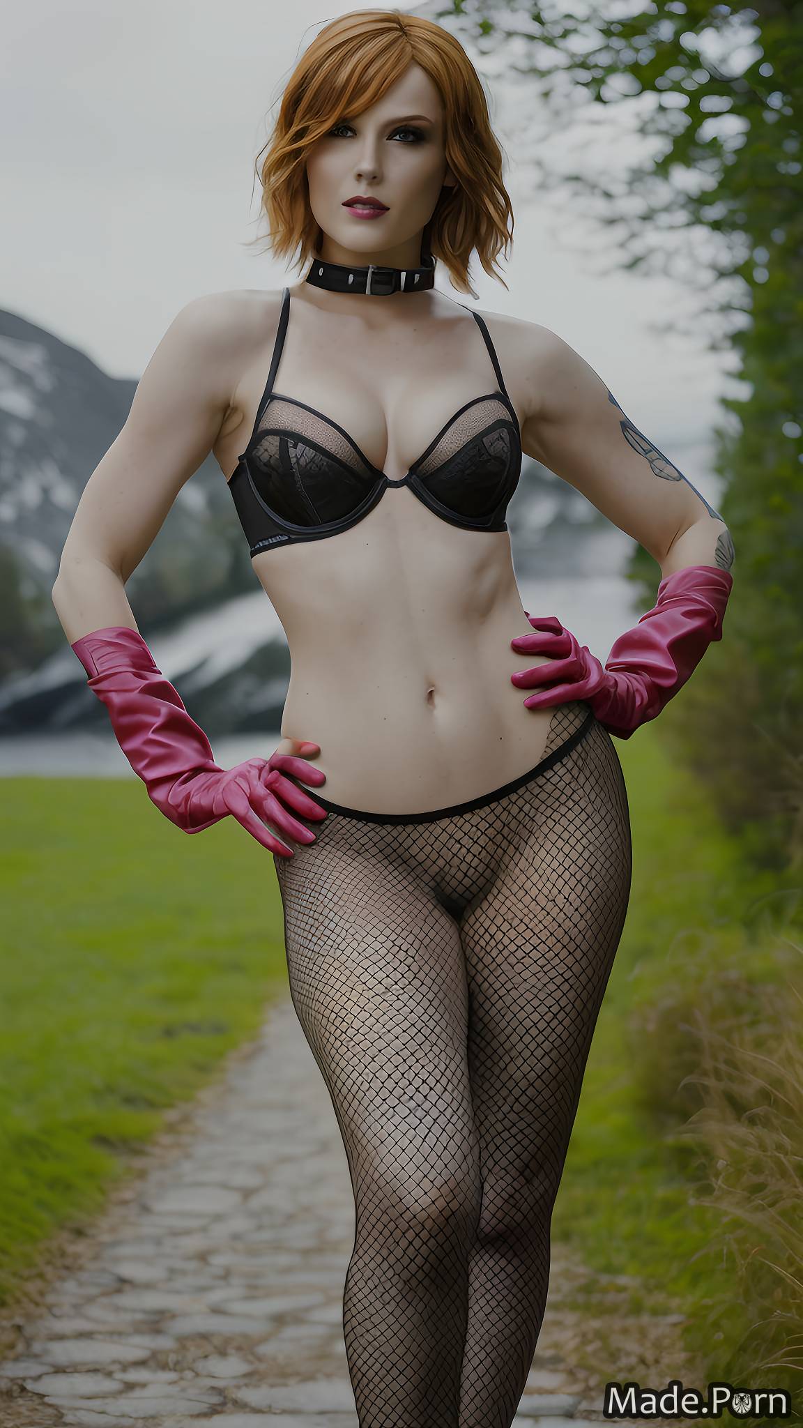 Www Parn Com - Porn image of gloves tight fairer skin lycra cosplay dark nude created by AI