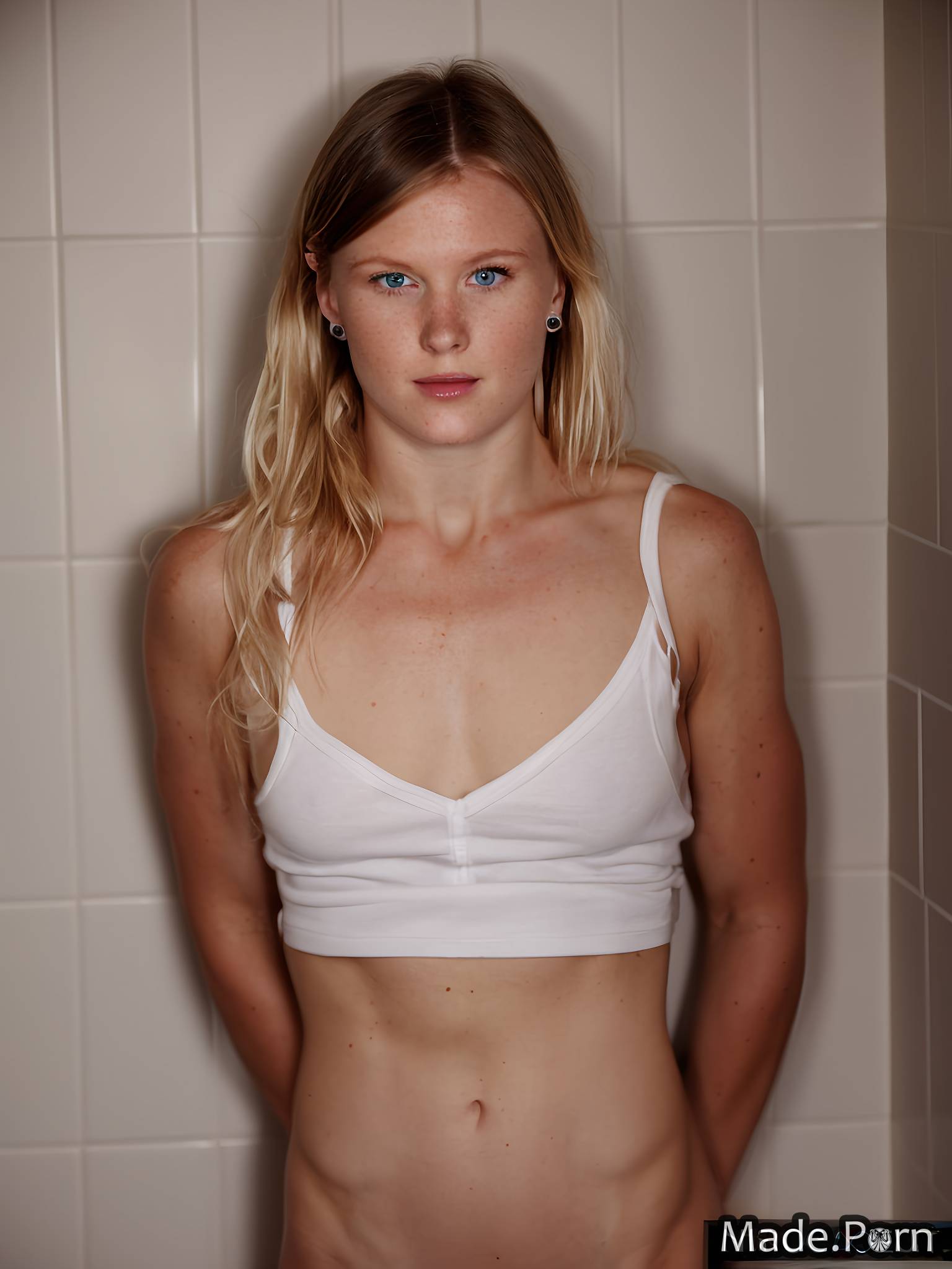 Porn image of woman swedish blonde white athlete nude photo created by AI