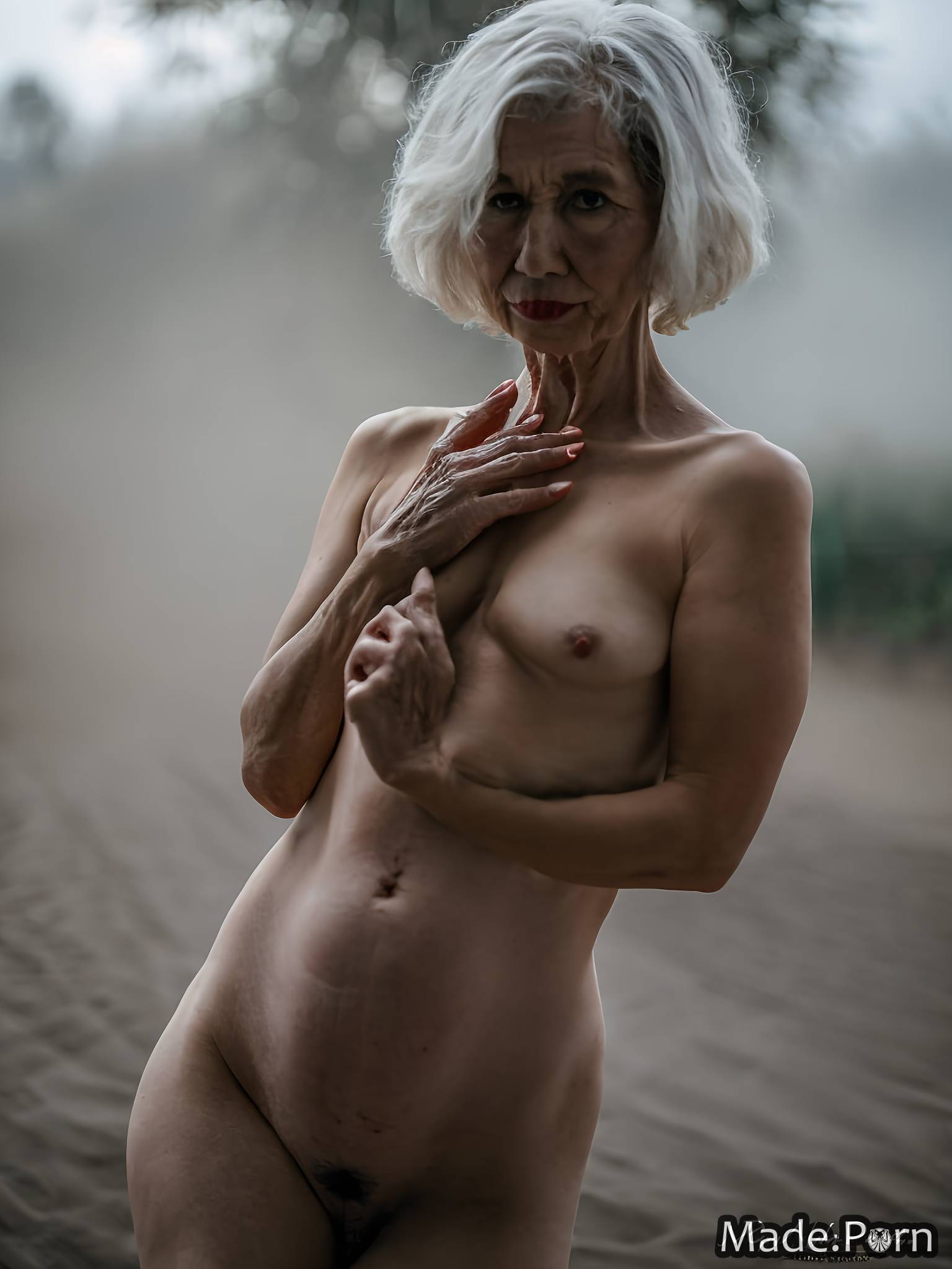 1536px x 2048px - Porn image of 80 partially nude thai orgasm white hair bobcut Vintage  pregnant created by AI