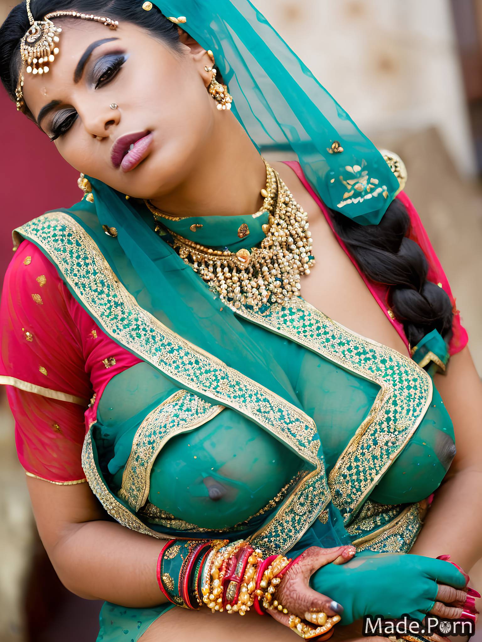 Abs Nude Ebony Beauty - Porn image of nude big tits black hair saggy tits perfect body salwar  perfect boobs created by AI