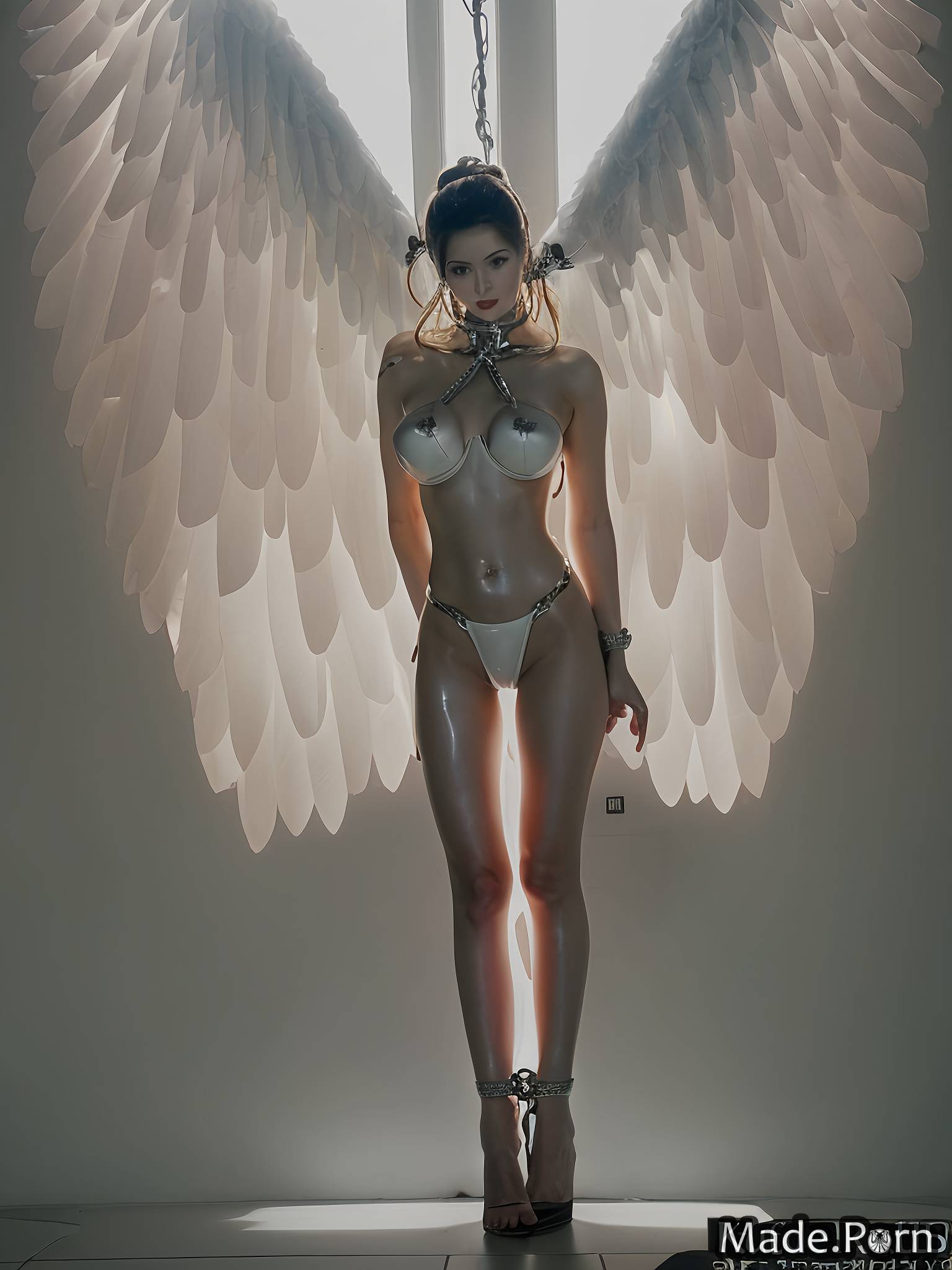 Angel Orgy - Porn image of angel orgy huge boobs white train bondage glitter created by  AI