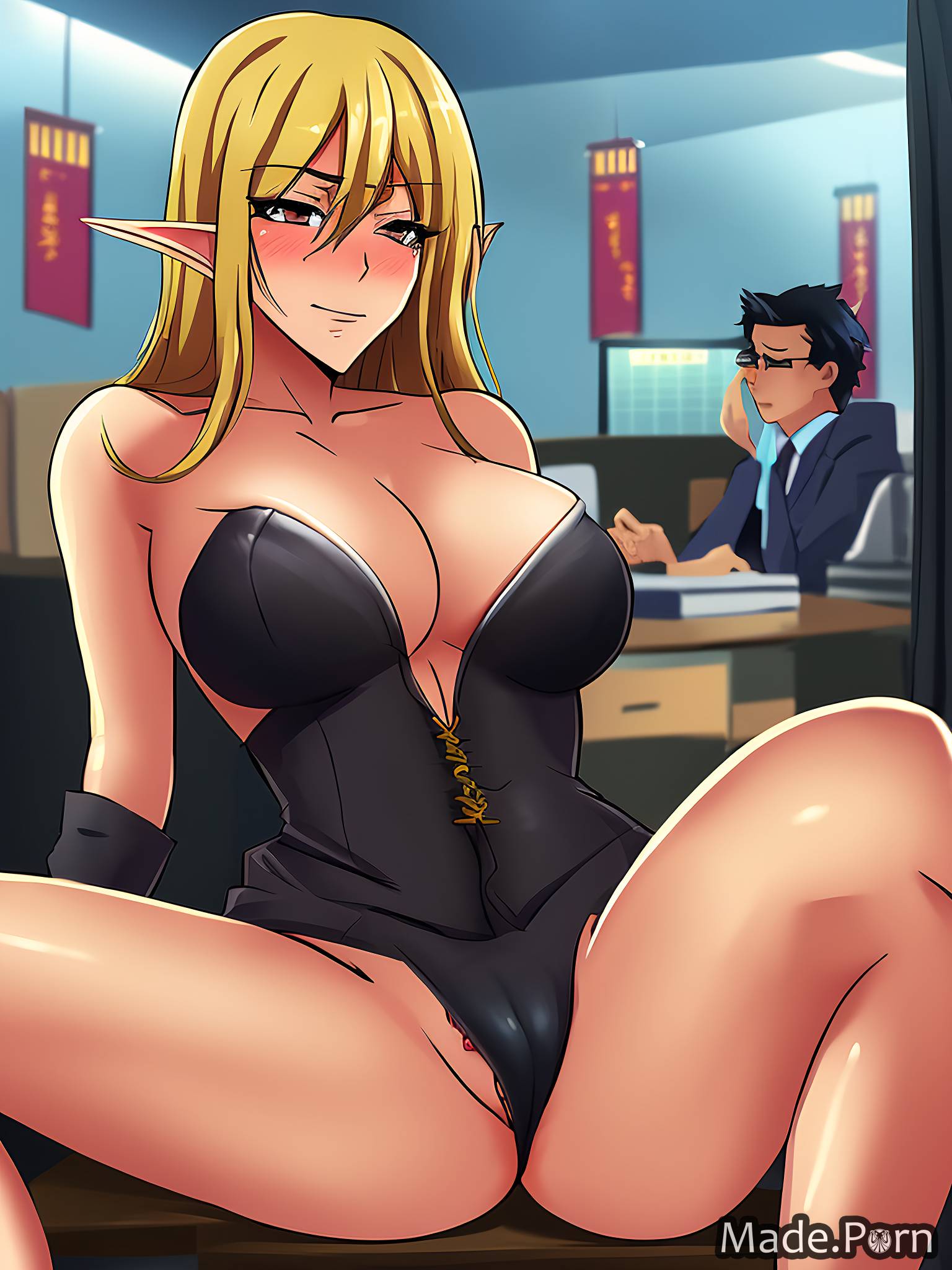 Porn image of cumshot office anime black blonde Great Wall of China asian  created by AI