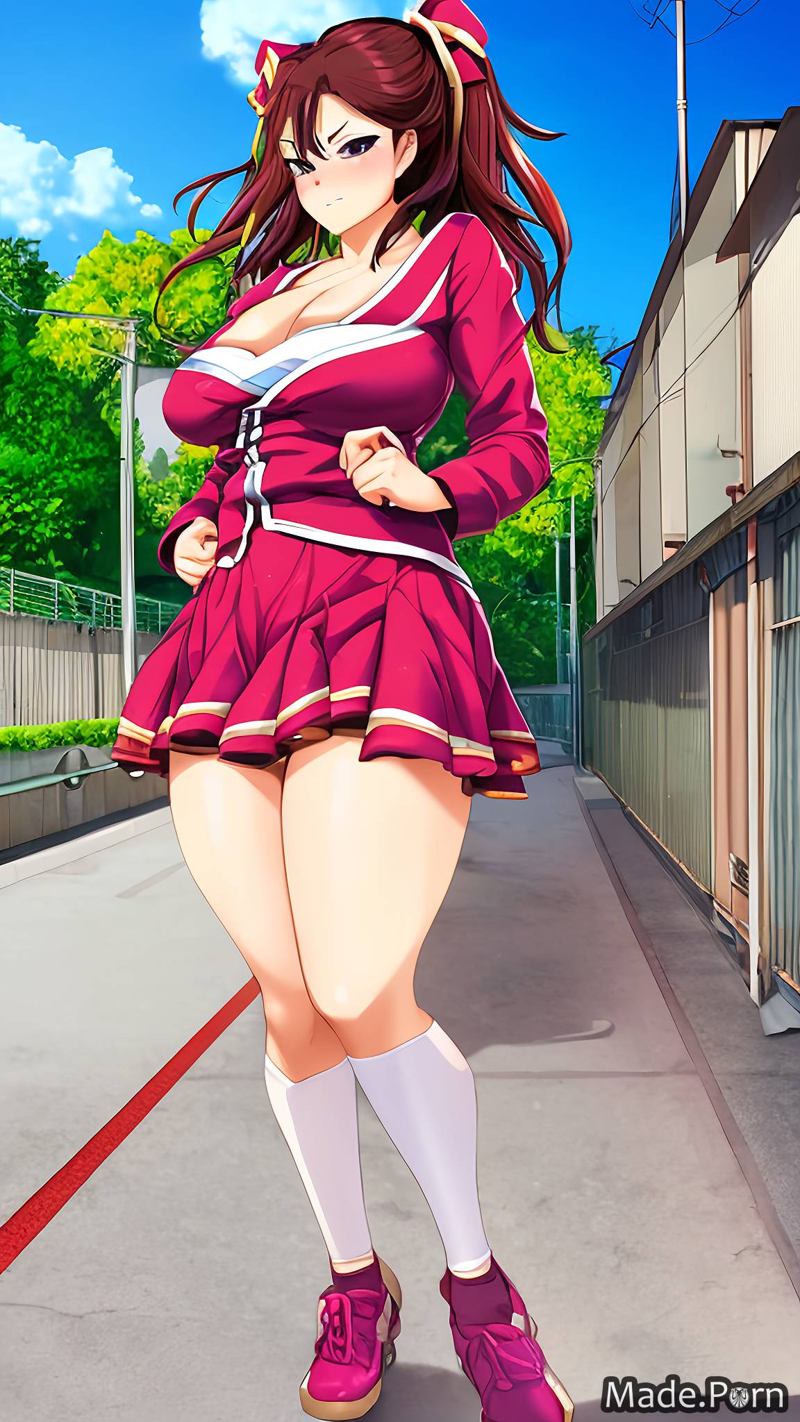 Japanese Anime Cheerleader Porn - Porn image of big tits angry cheerleader anime babe japanese woman created  by AI