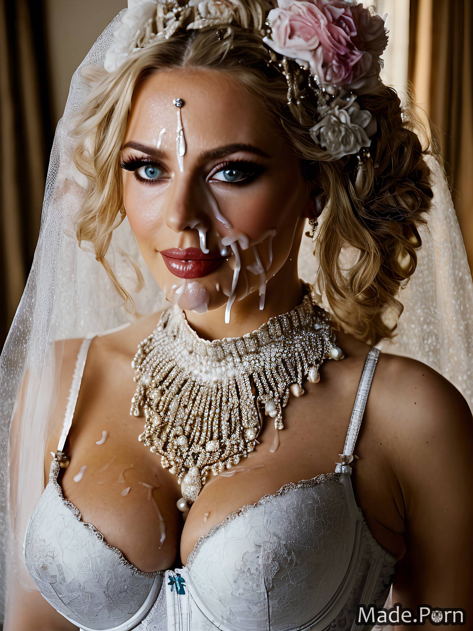 Fat Slutty Bride - Porn image of thighs wedding made slutty fat victorian woman created by AI