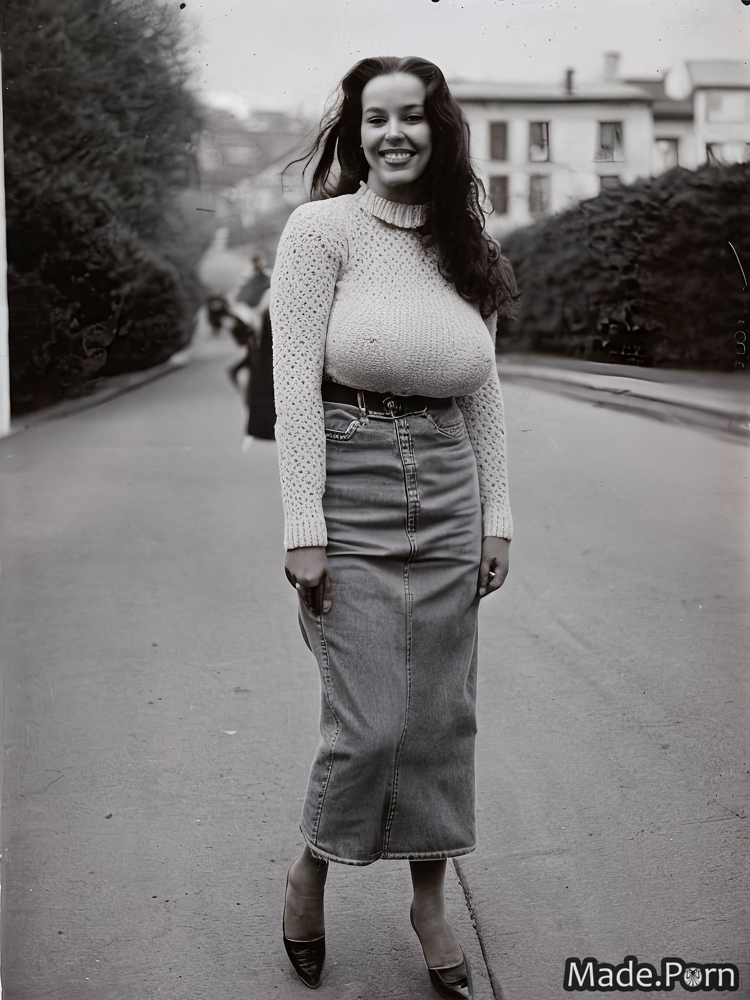 1536px x 2048px - Porn image of busty vintage caucasian big hips fully clothed 70s big tits  created by AI