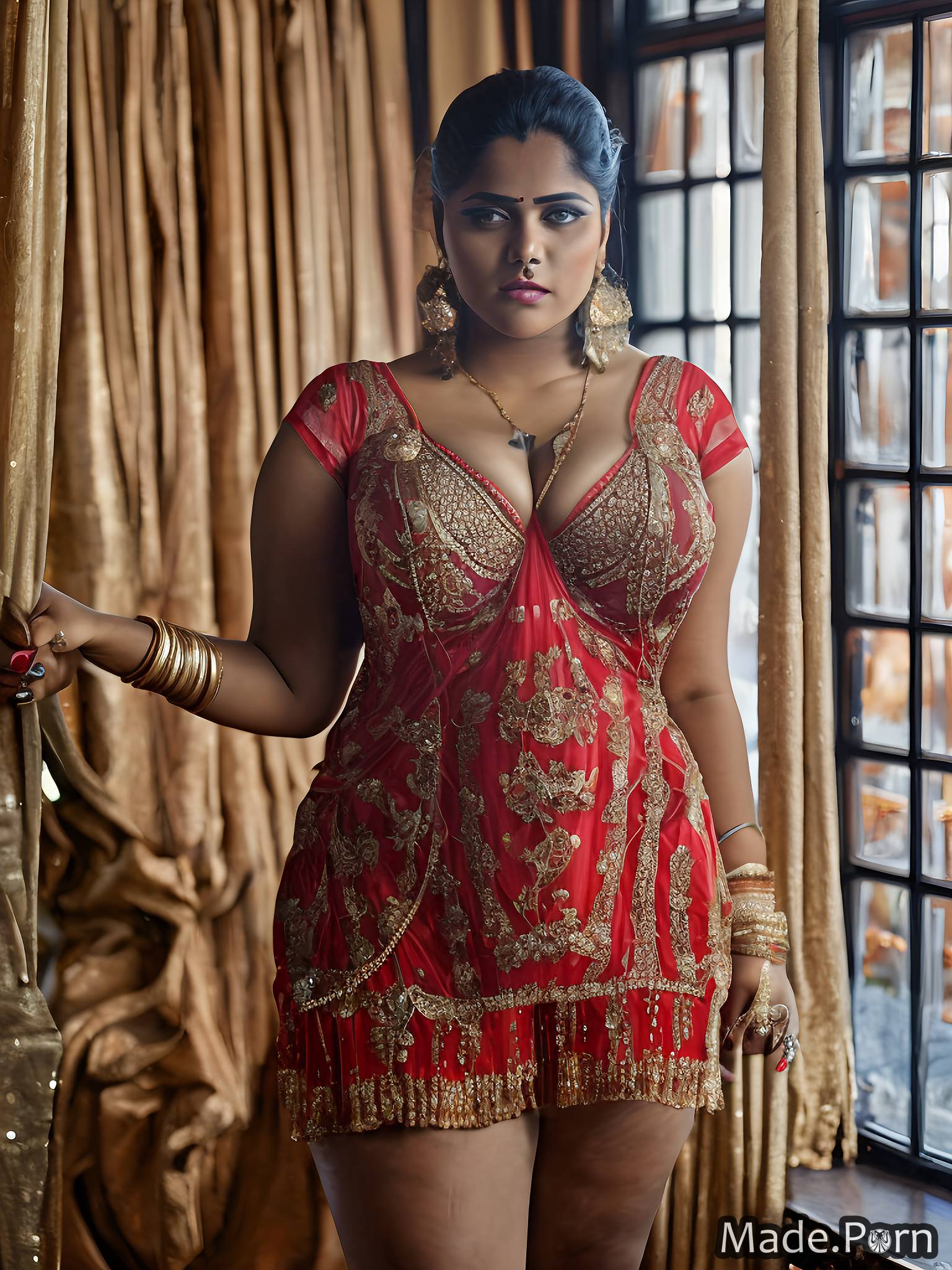 Porn image of stripper hip hop collarbone woman ssbbw dancing indian  created by AI