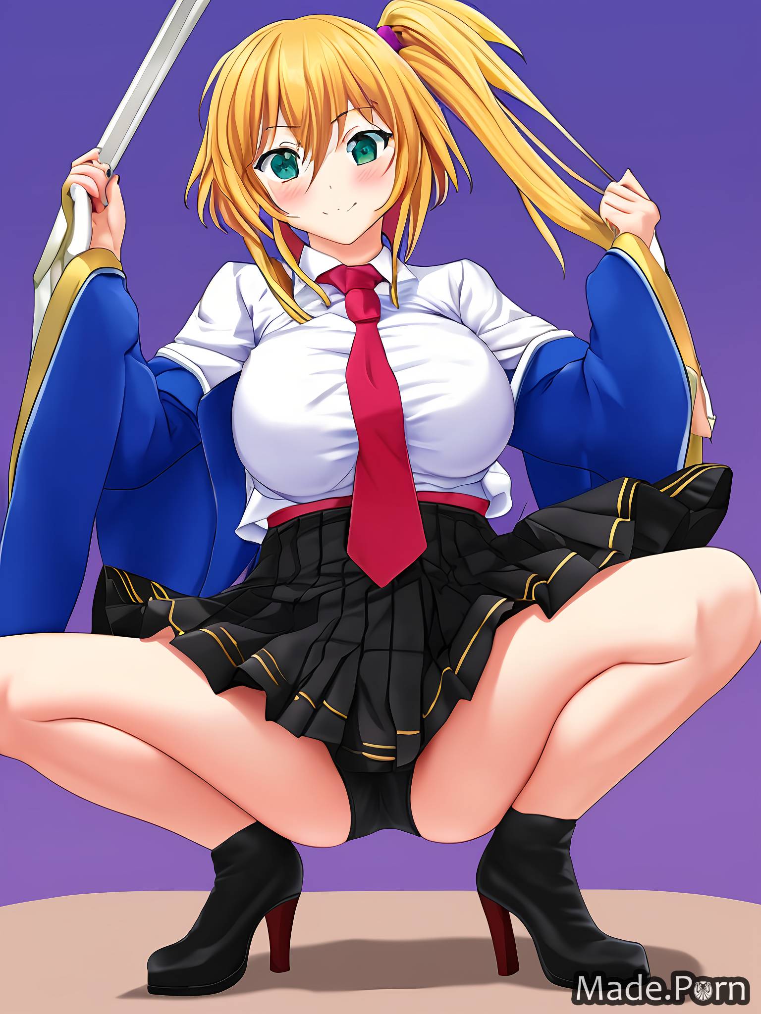 1536px x 2048px - Porn image of anime jacket 20 micro skirt squatting close up panties  created by AI