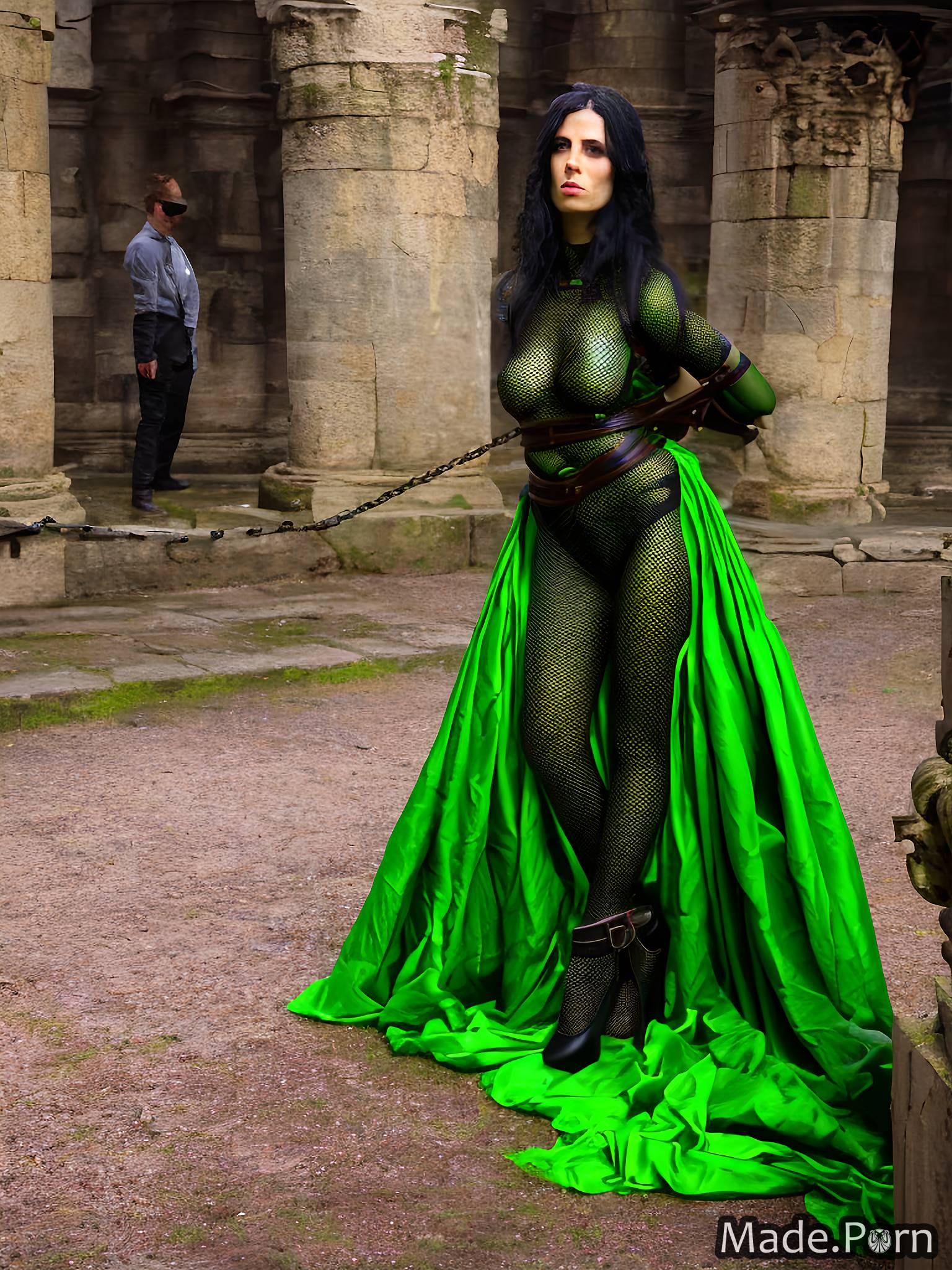 Fantasy Porn Bondage - Porn image of goblin dark fantasy green fully clothed 20 bdsm full shot  bondage created by AI