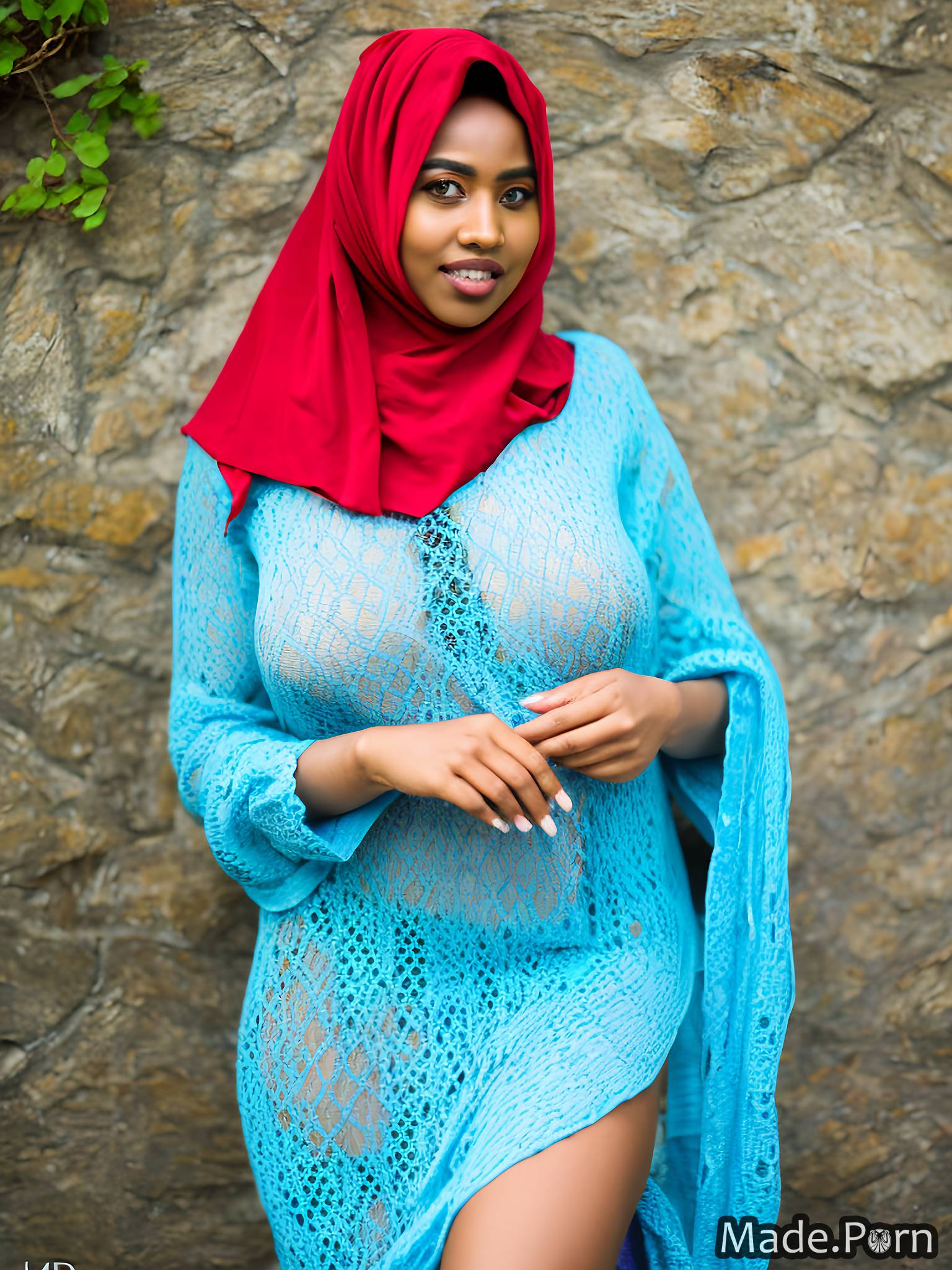 Porn image of somali thick photo 30 fully clothed close up hijab created by  AI