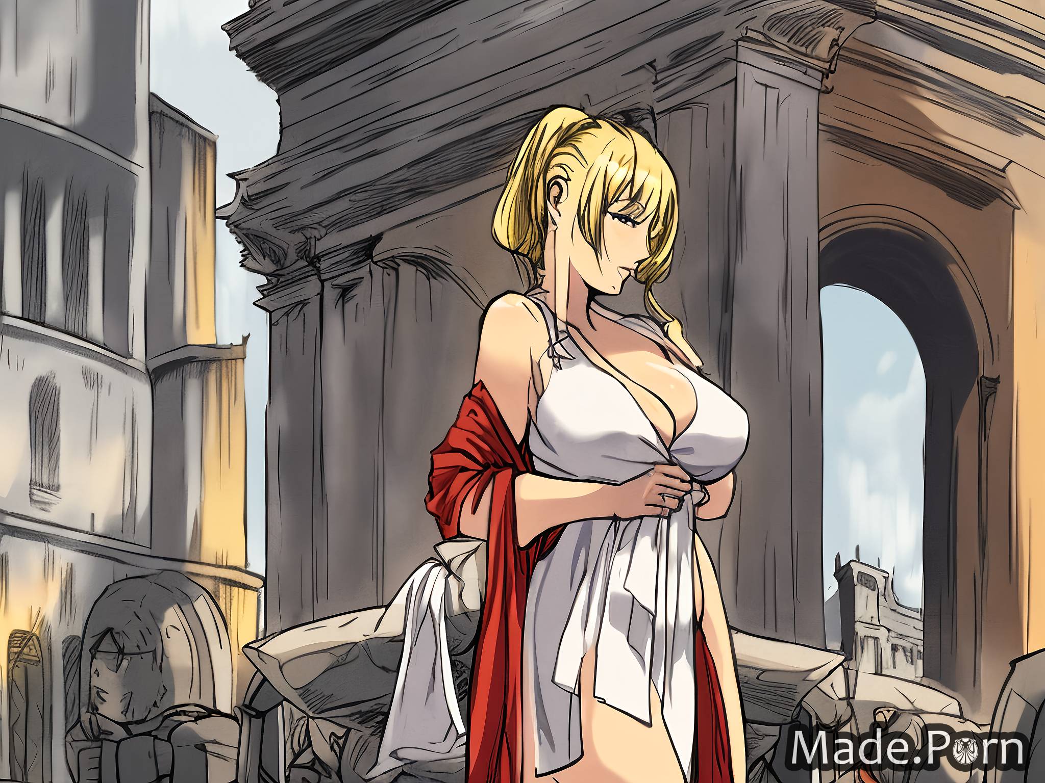 Italian Girl Porn Anime - Porn image of 30 cotton fully clothed toga white white italian serious  created by AI