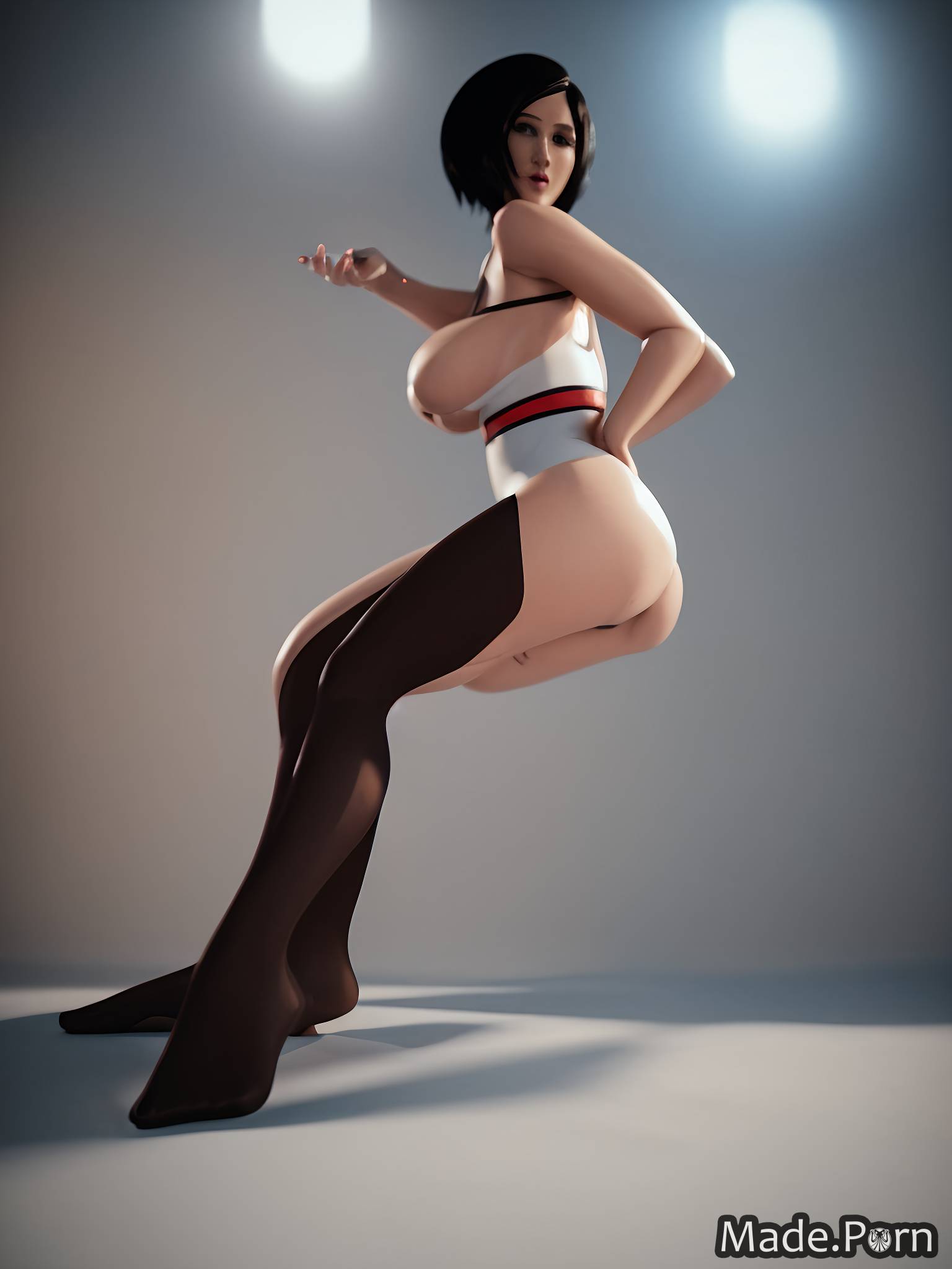 3d Short Hair Porn - Porn image of big tits confused short hair 18 3d bobcut gigantic boobs  created by AI