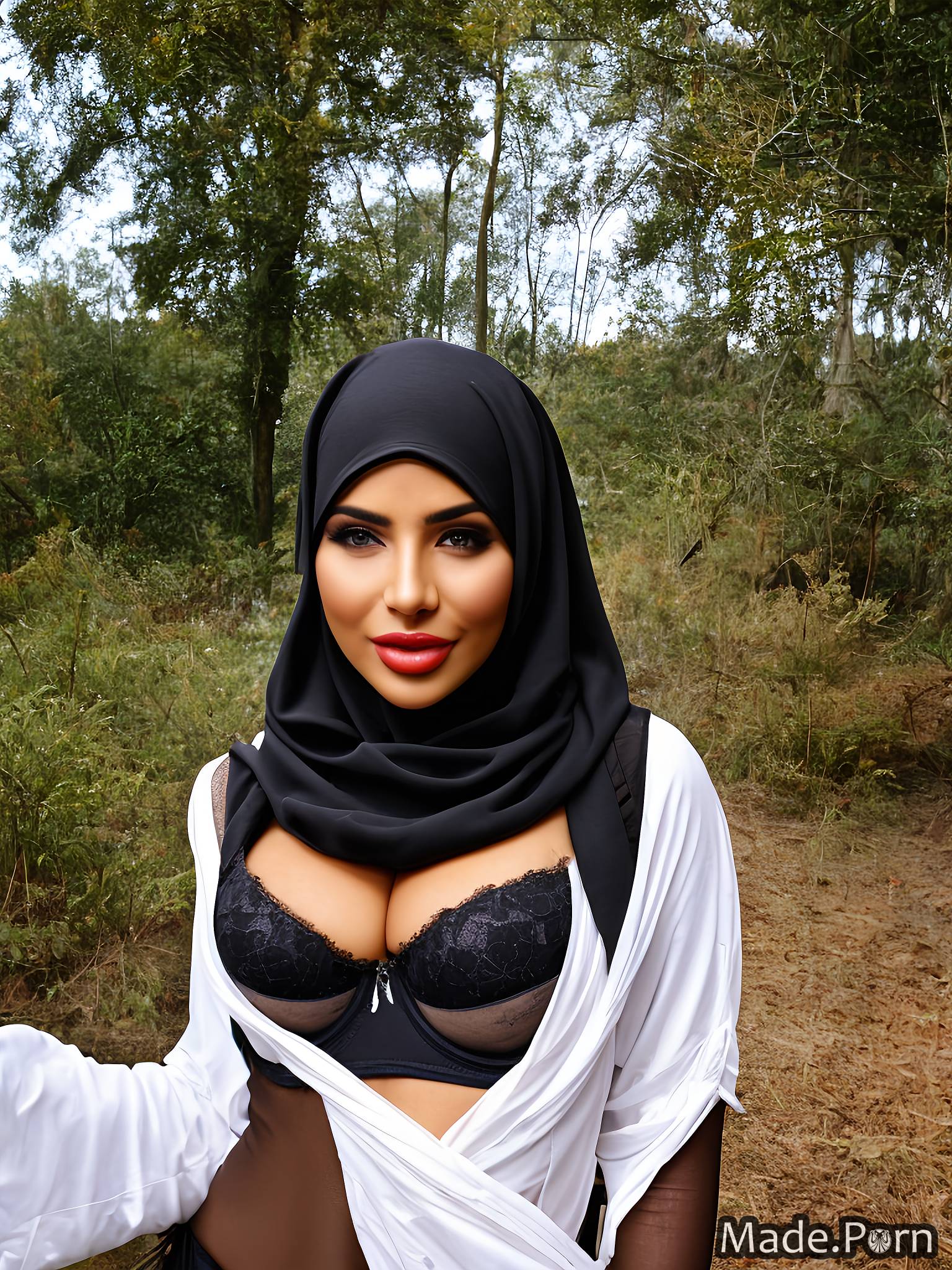 Porn image of panties hijab morning made black hair perfect body tall  created by AI