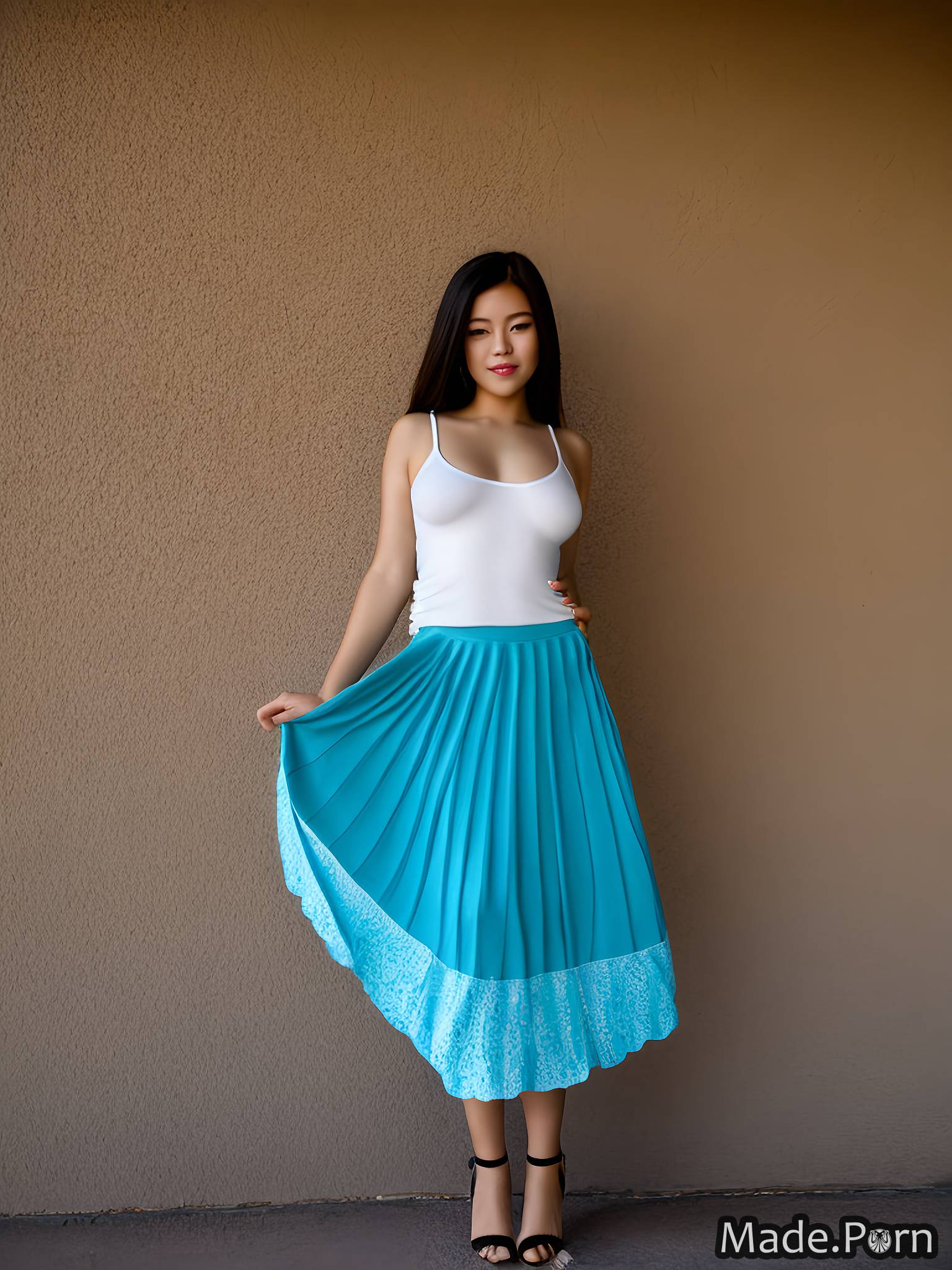 90s Porn Asian - Porn image of perfect body happy asian long skirt perfect boobs 90s nude  created by AI