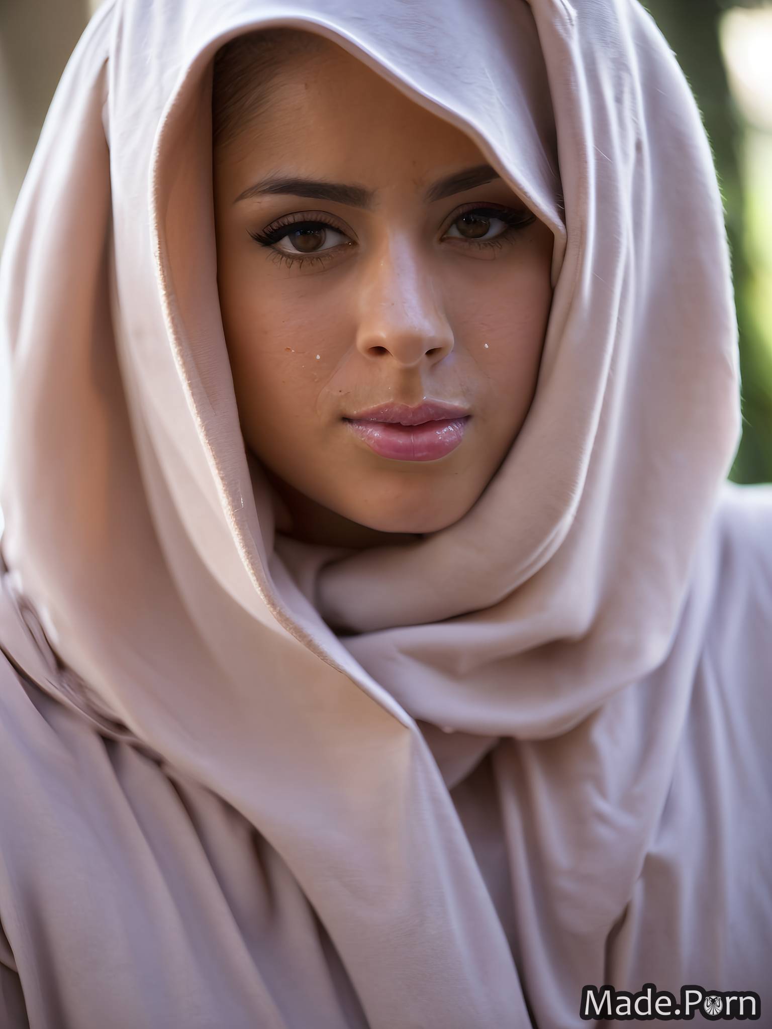 Porn image of fully clothed perfect boobs niqab close up photo hijab big  cock created by AI