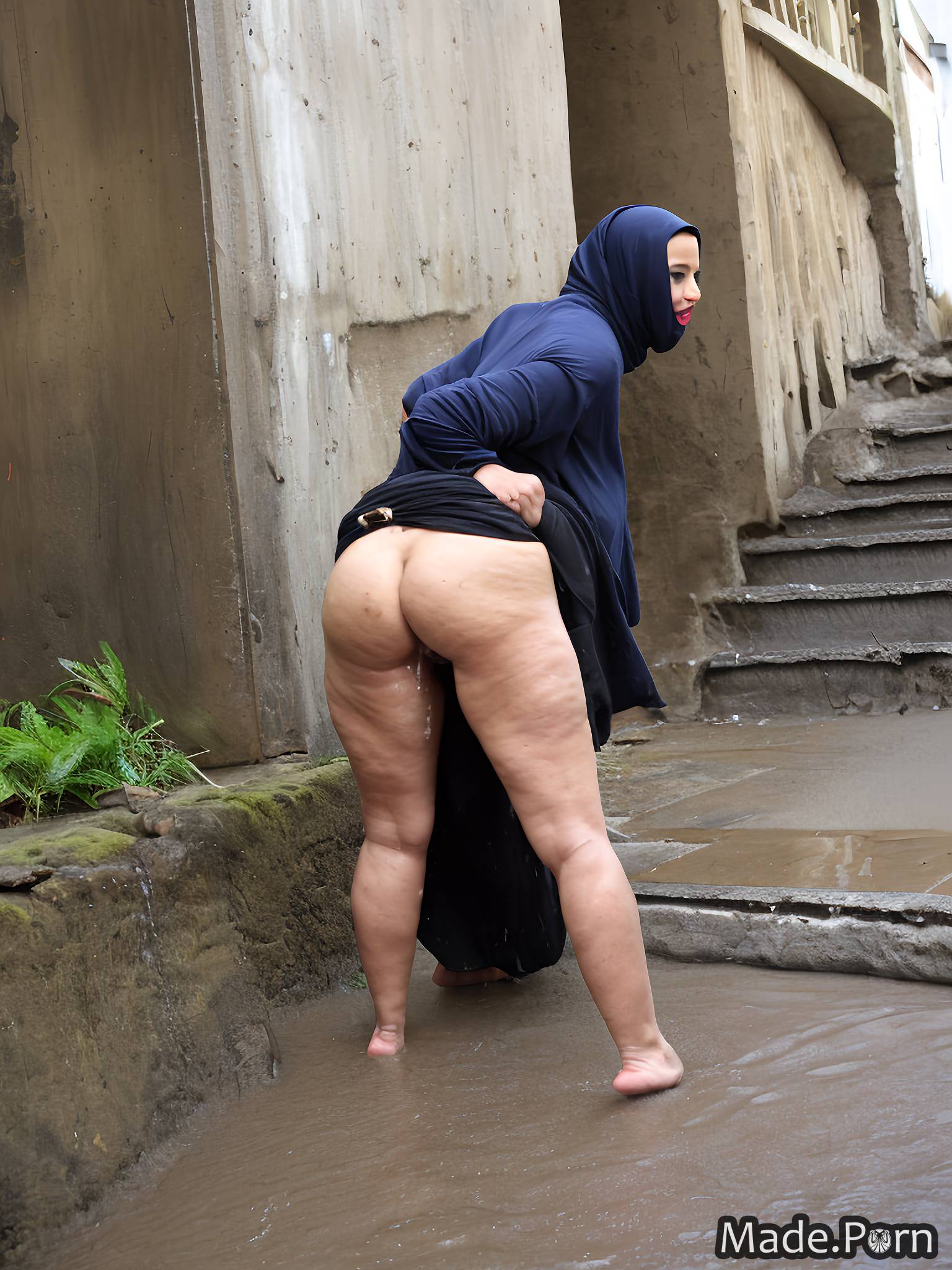 Porn image of ass fucking tall street thick hijab pussy fucking woman  created by AI